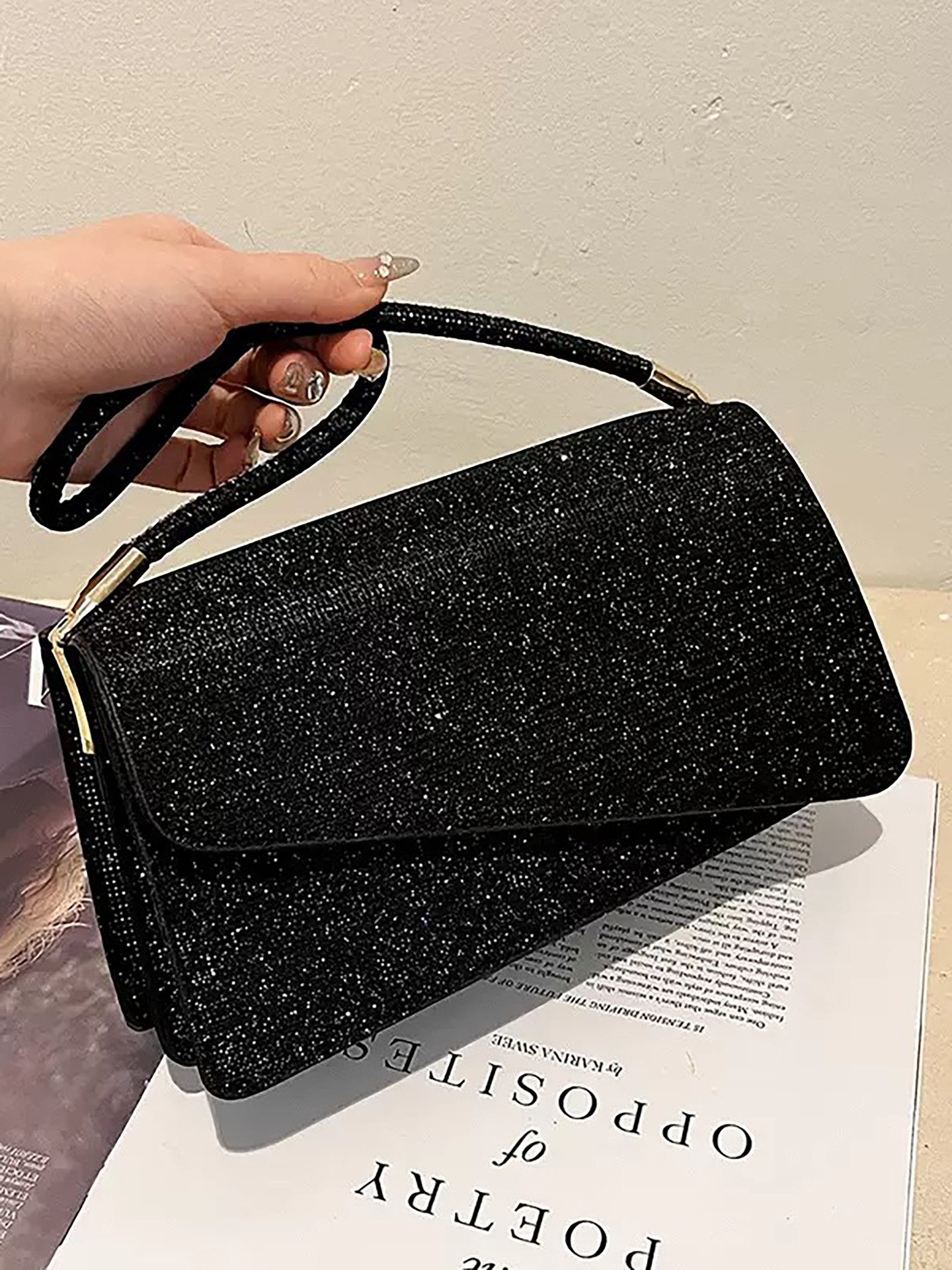 Sequin Detail Shoulder Bag