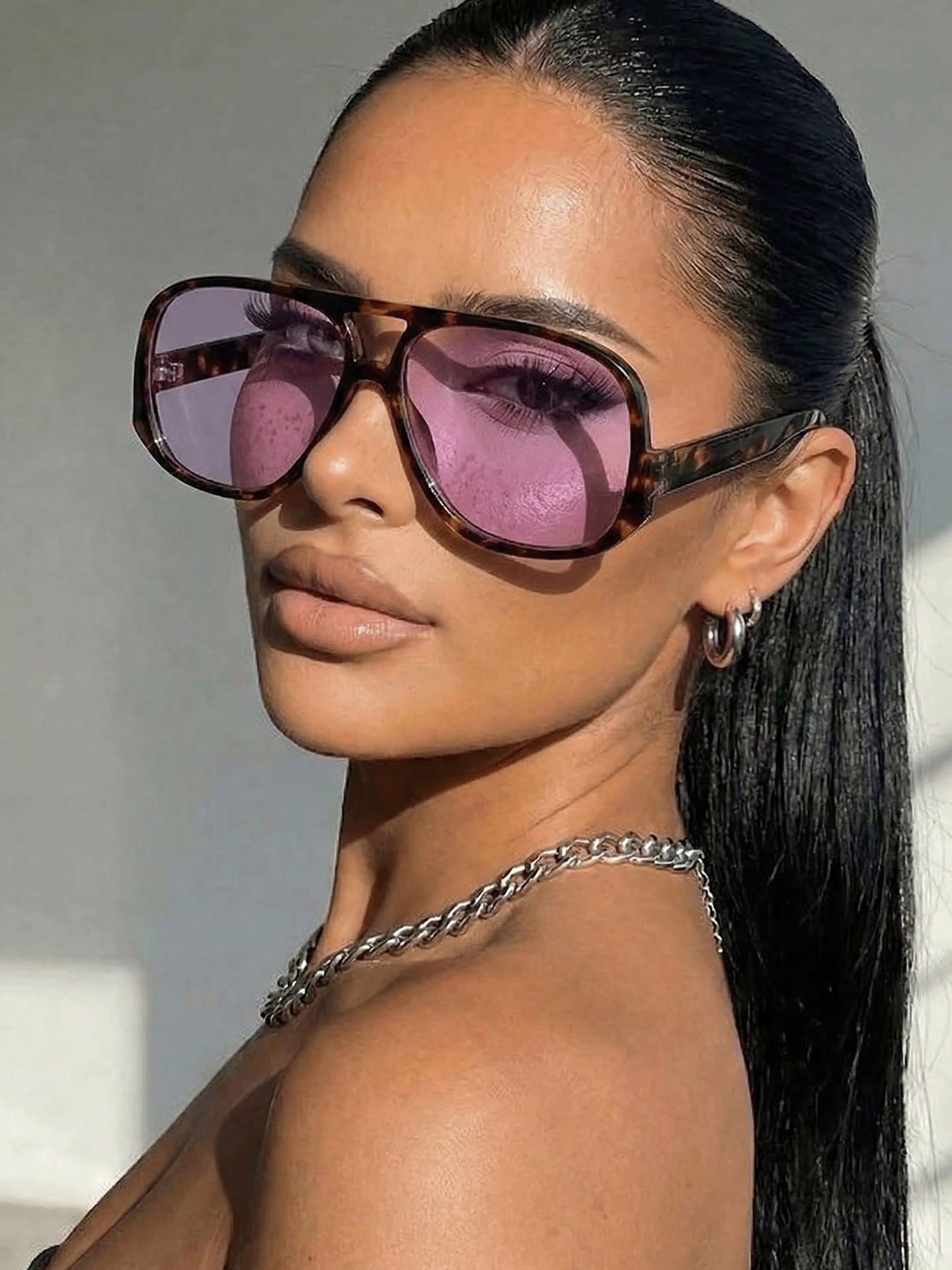 Leopard Aviator Sunglasses