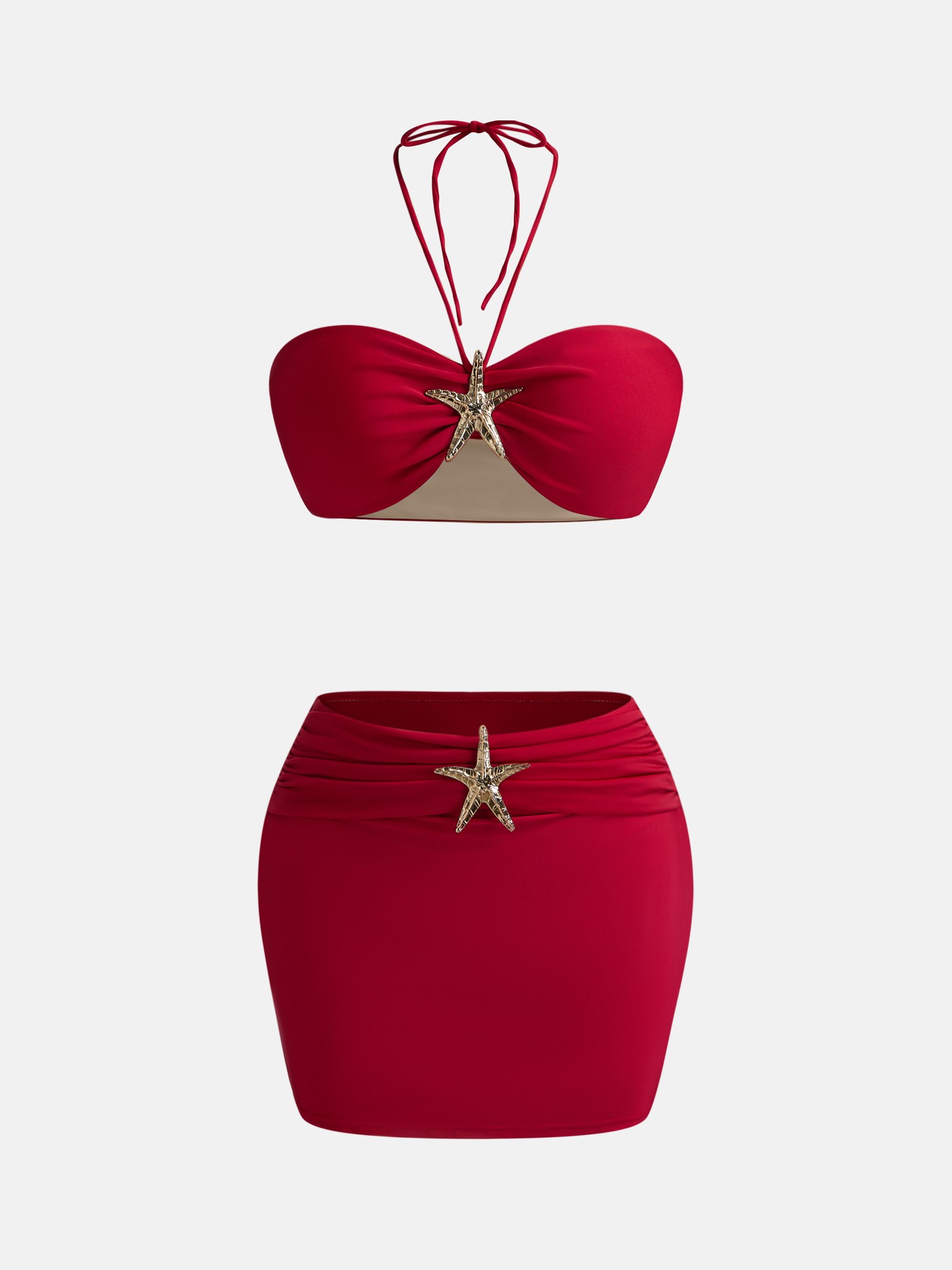 Patched Bikini Set
