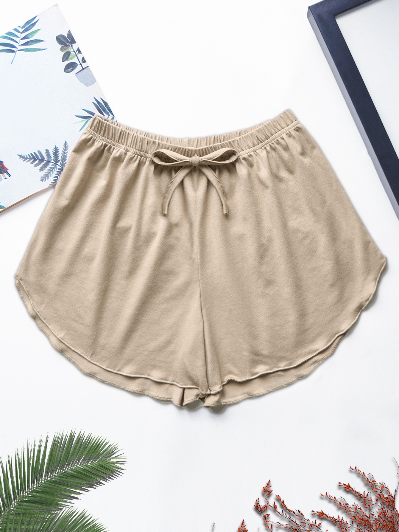 Knotted Straight Leg Shorts