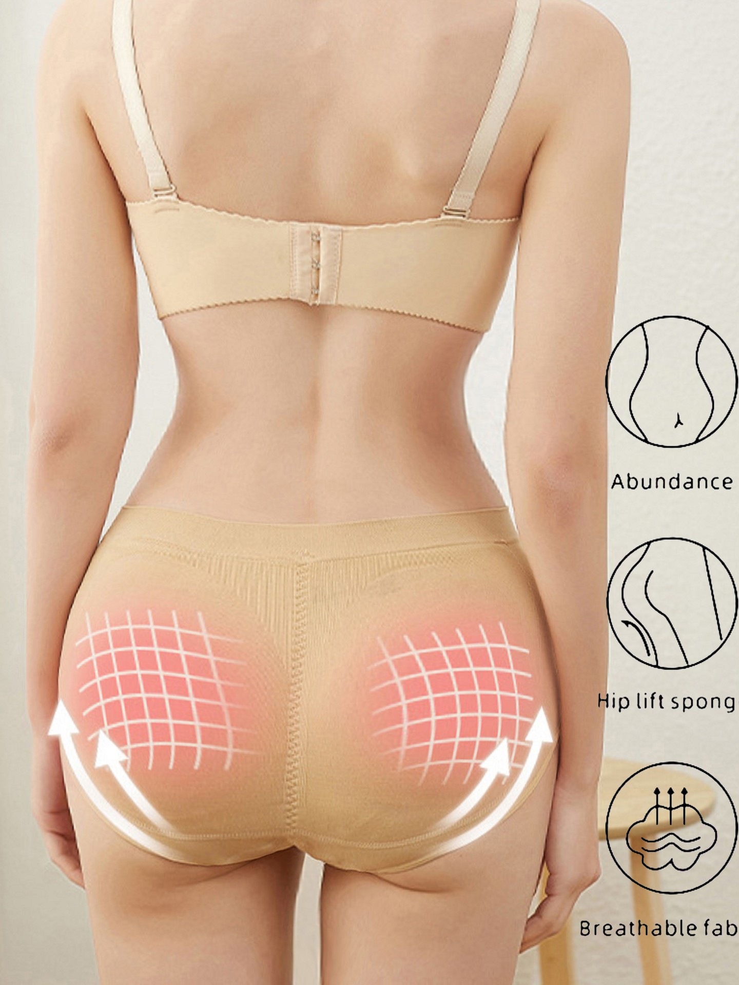 Detachable Buttock Padding Brief