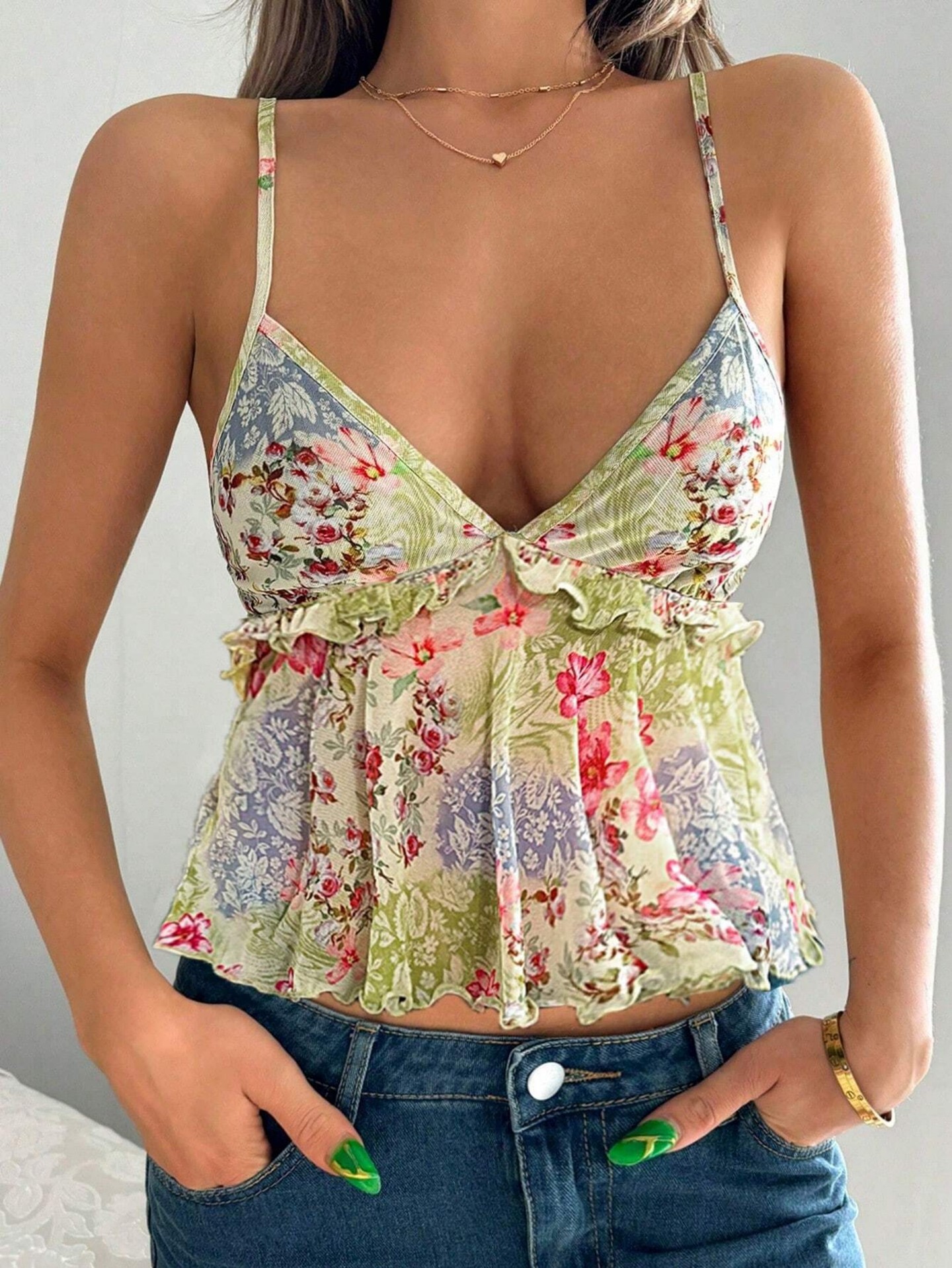 Lettuce trim Cami Top
