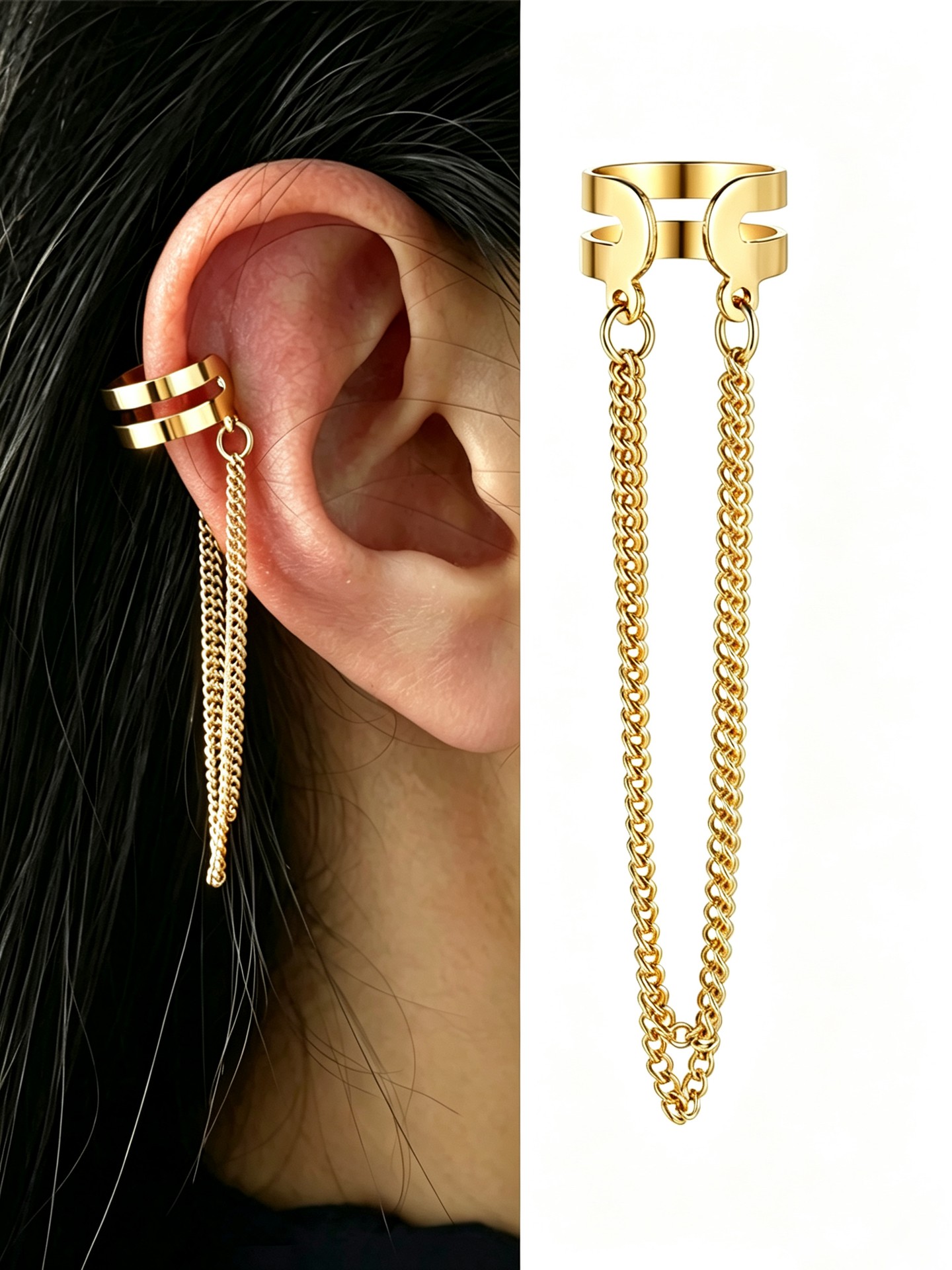 Chain Artificial Jewellery -Ear Cuff
