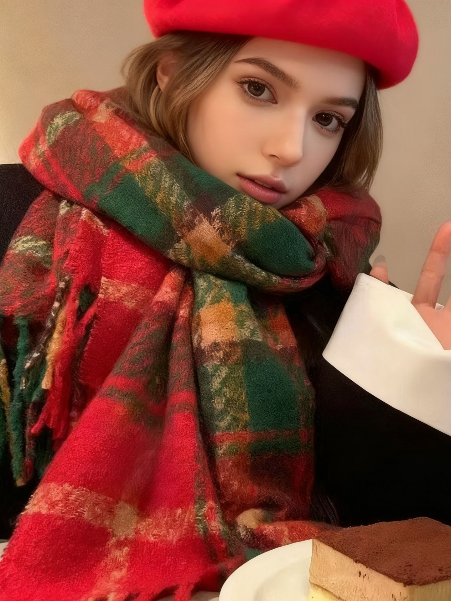 Christmas Fringe Scarf