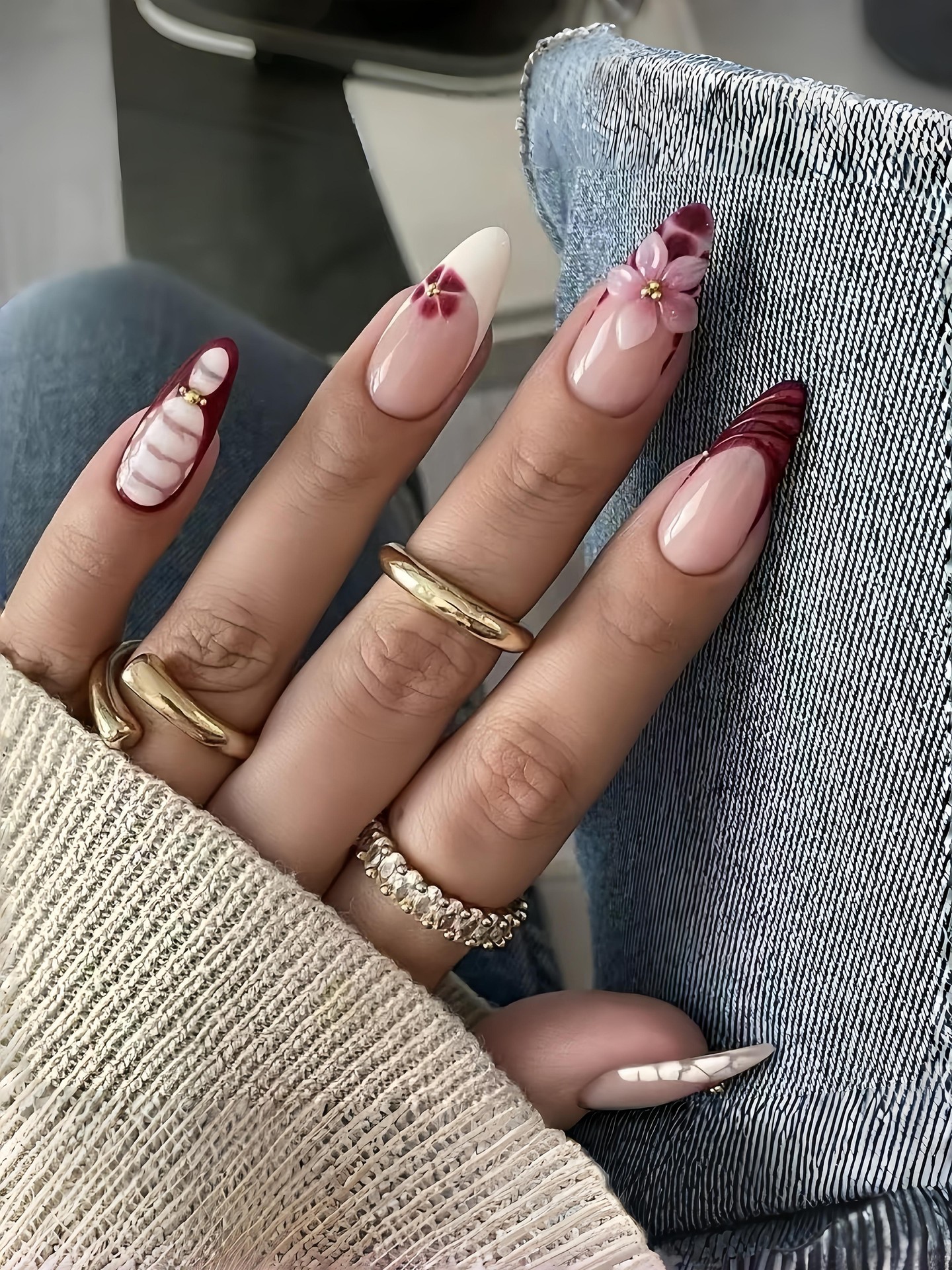3D-Flowers Artificial Nails