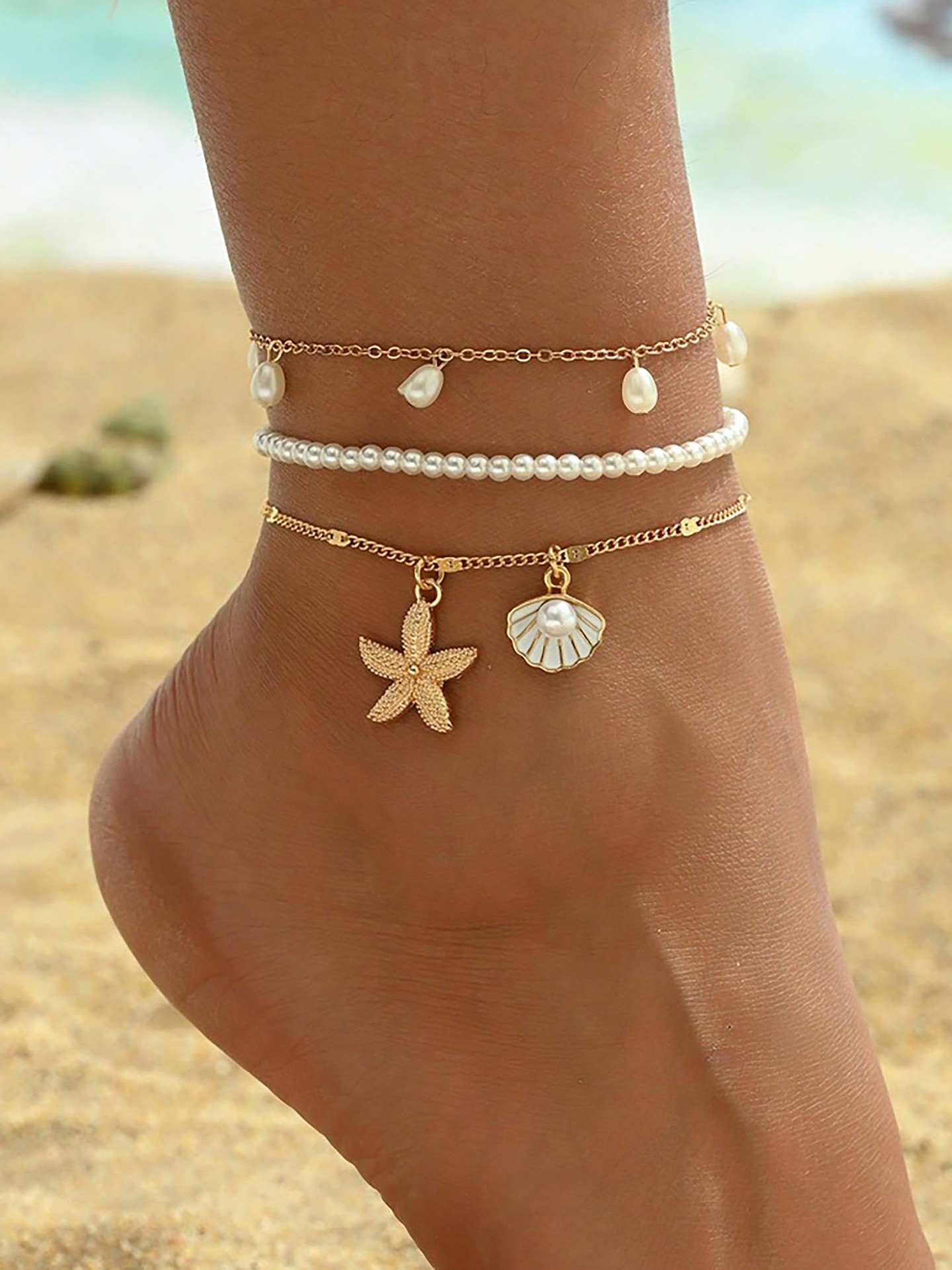 Starfish Imitation/Artificial Jewellery - Anklet