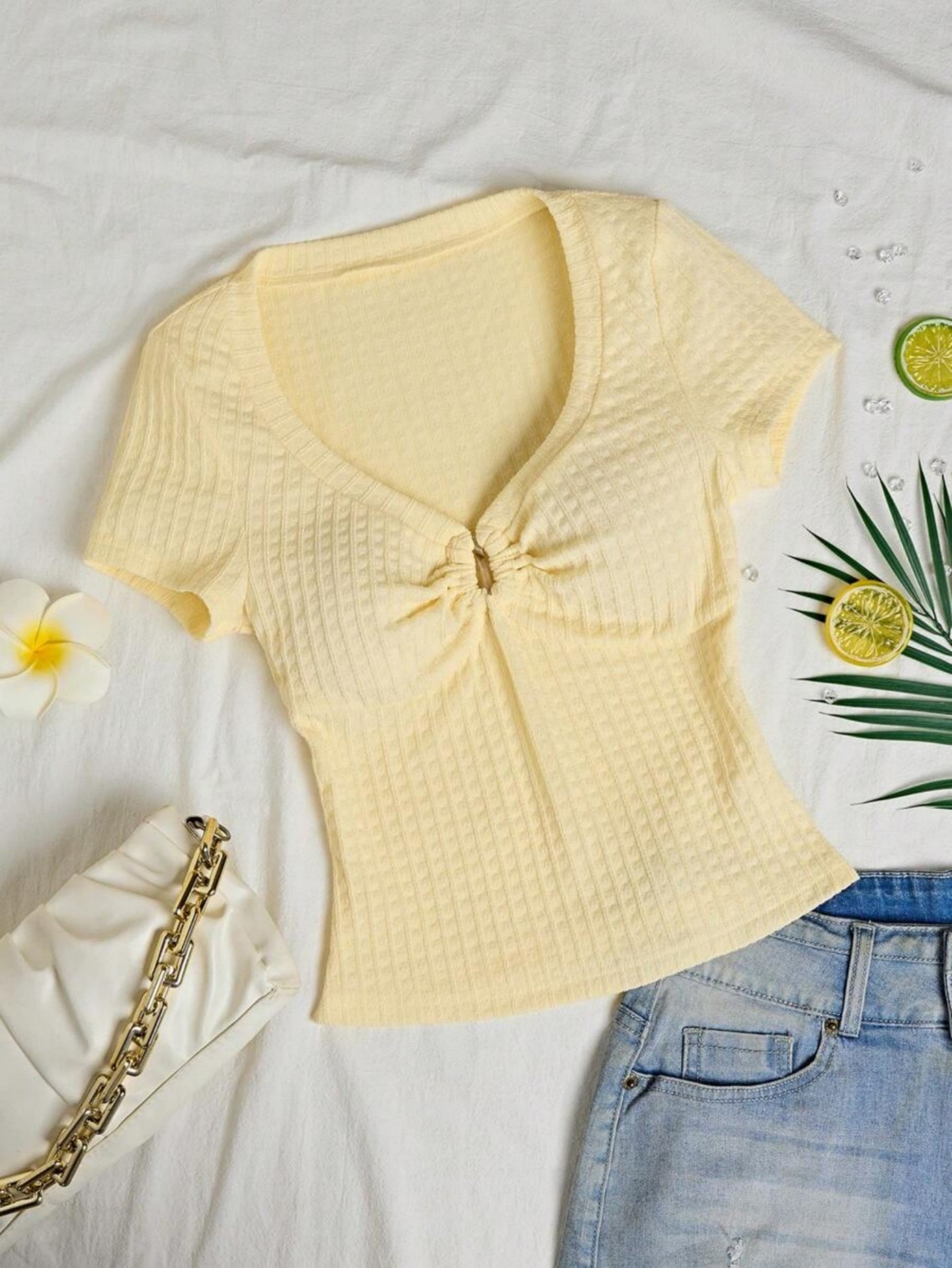 Sweet Fitted Sleeve Gathered top