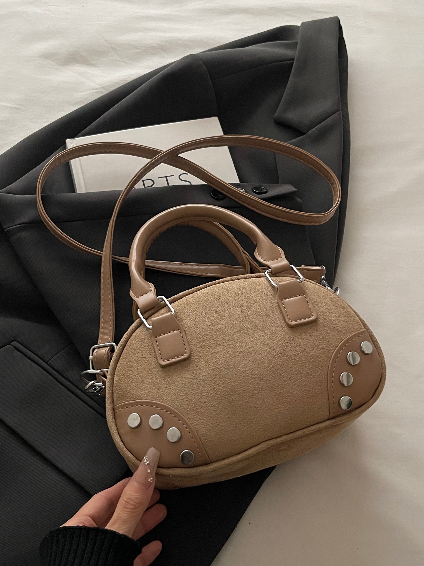 Studded Top Handle Bags