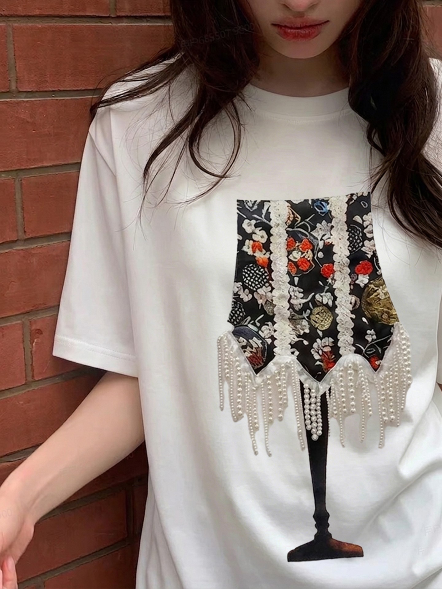 Pearled Pullover T-Shirt