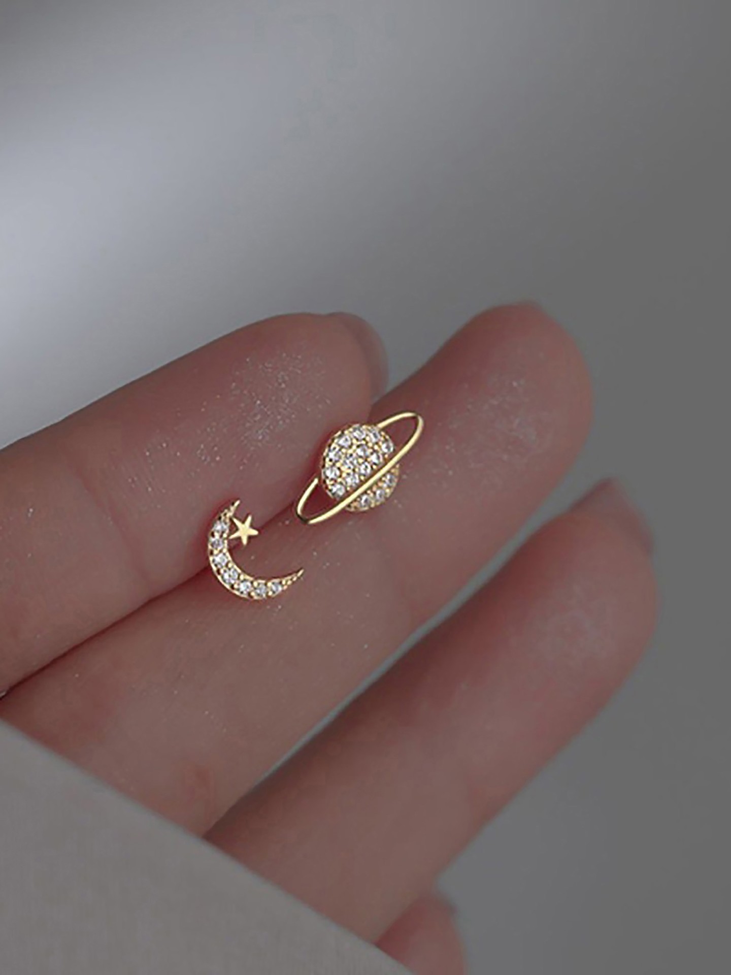Moon Stud Earrings