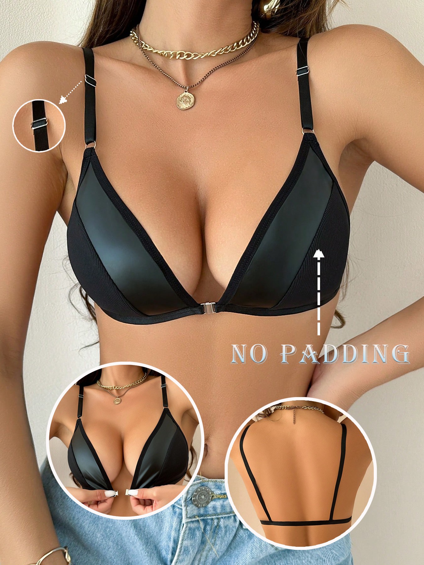 Metallic Decor Freedom Bra