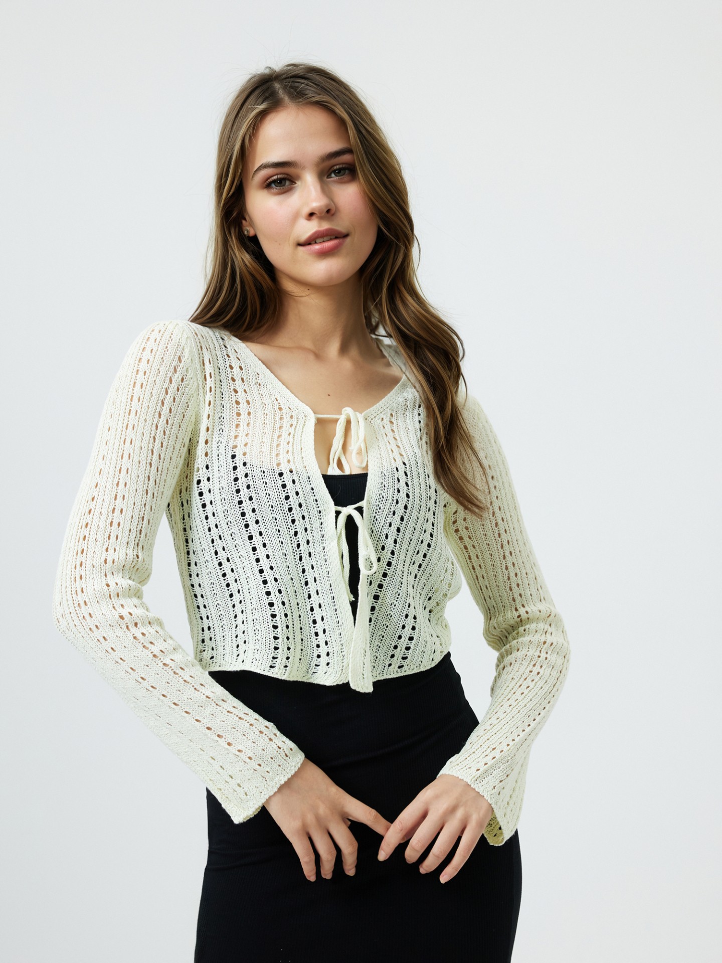 Openwork Knit Cardigan