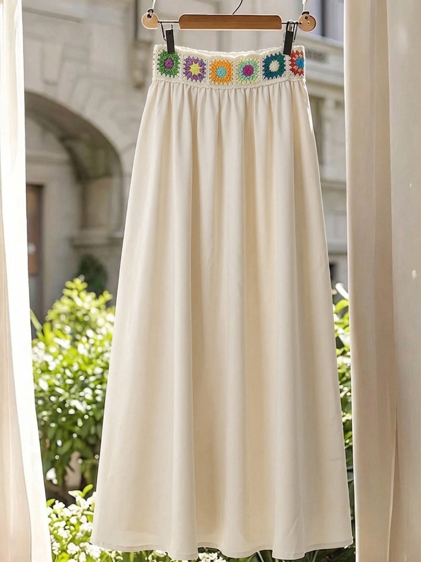 Boho Crochet Circle Skirt