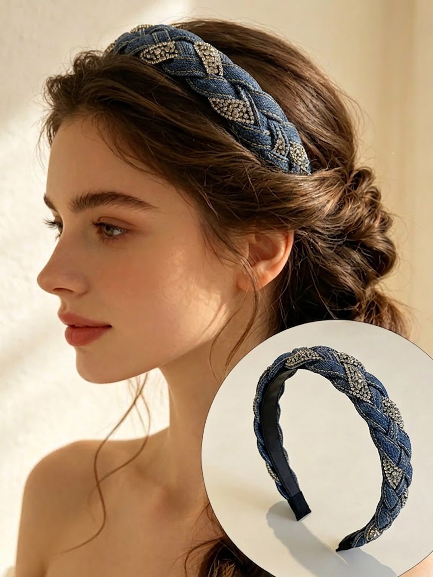 Knitted Denim Hair Clip