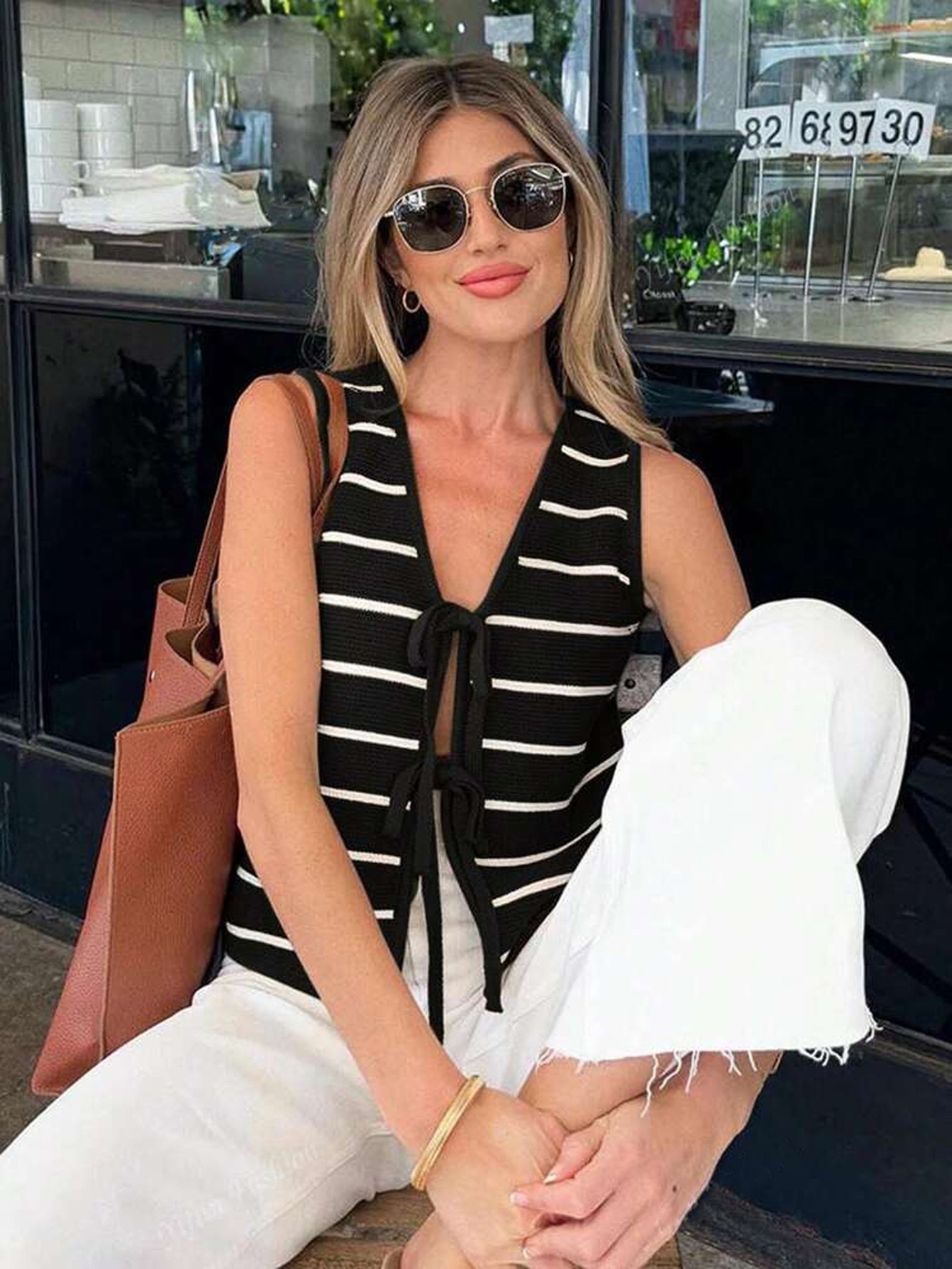 Contrast Knit Cardigan