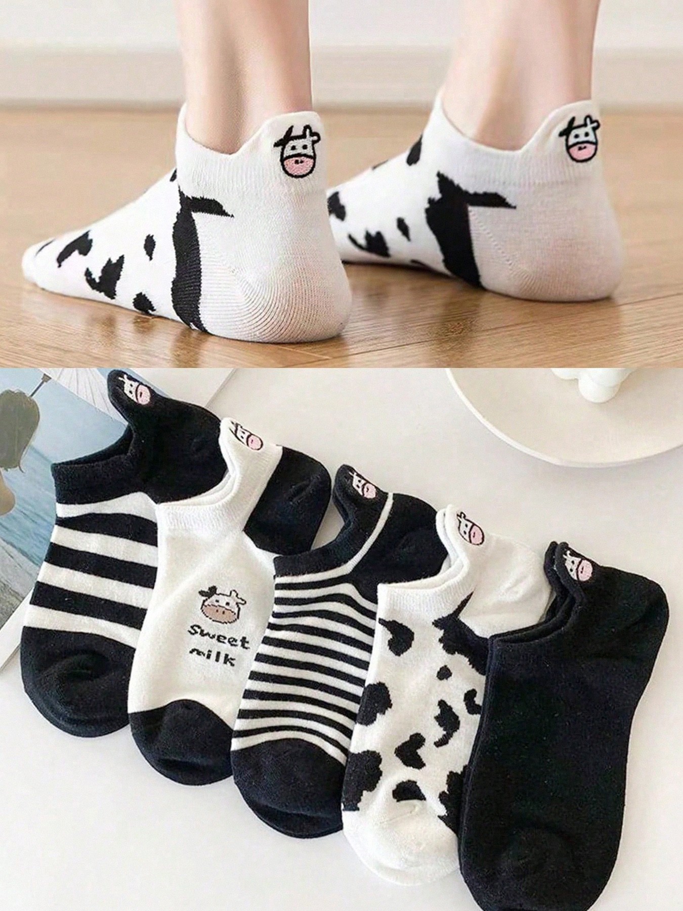 5Pairs Of Animal Print Sock
