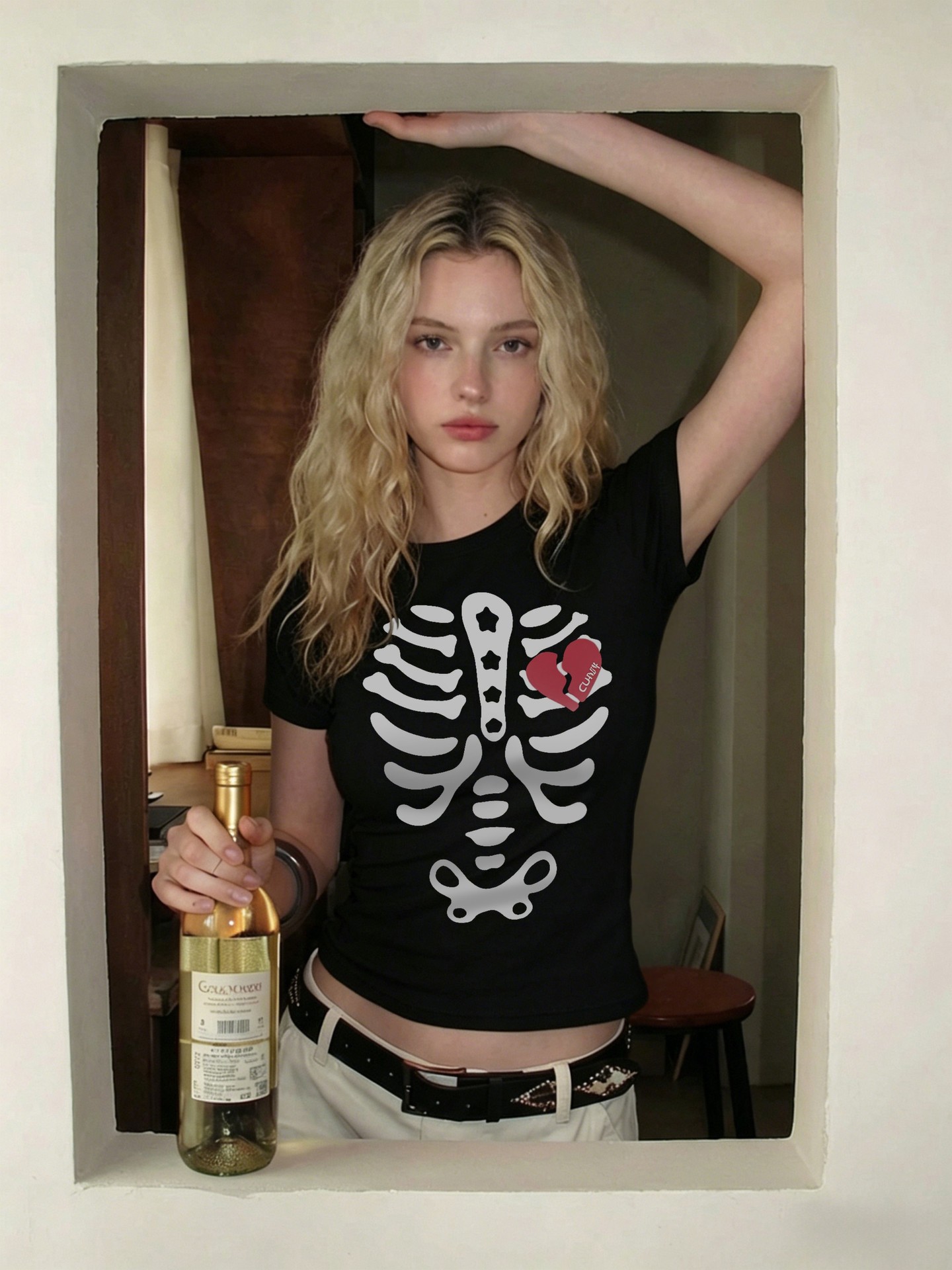 Gothic Print Pullover T-Shirt
