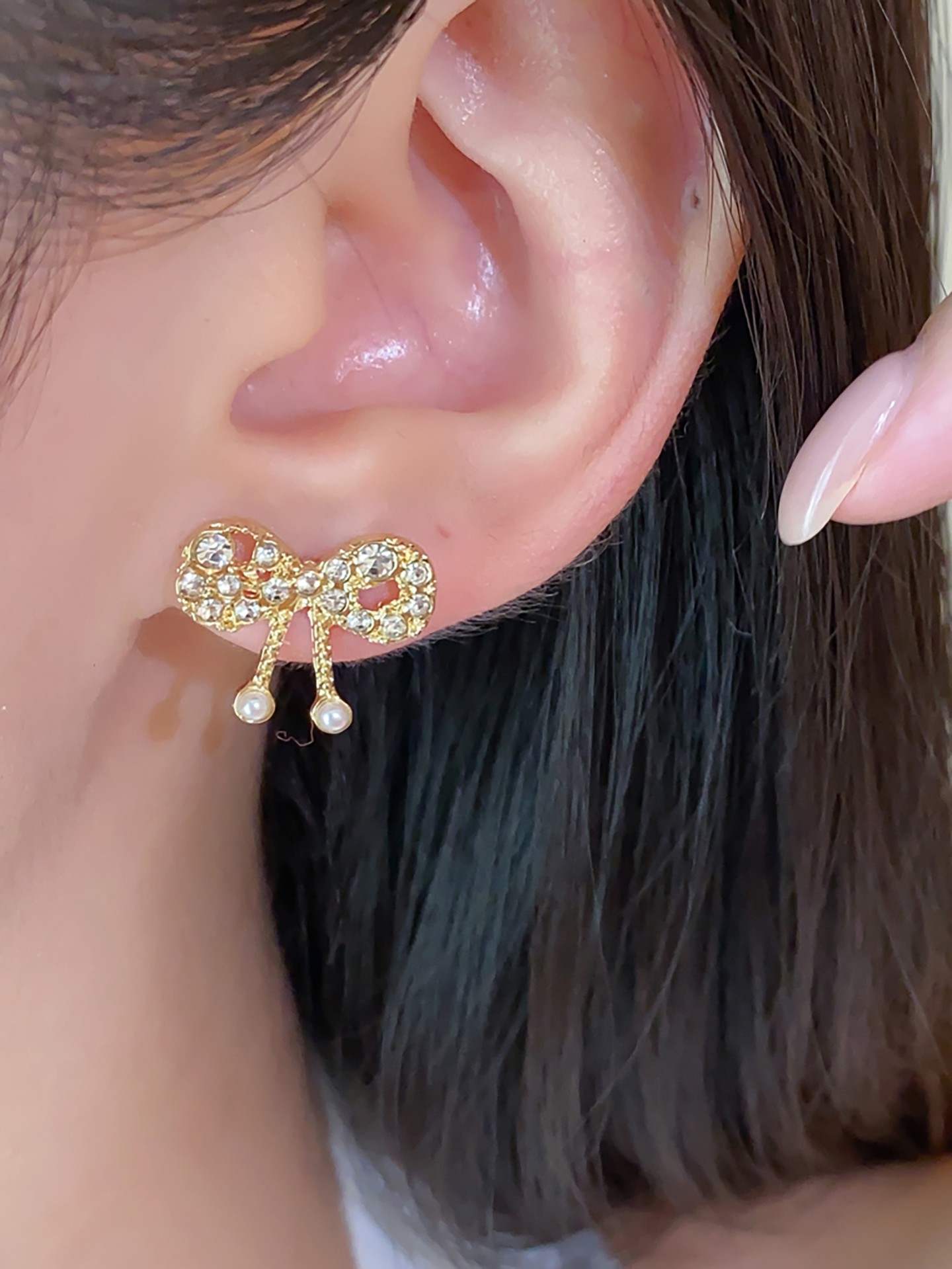 Rhinestone Stud Earrings