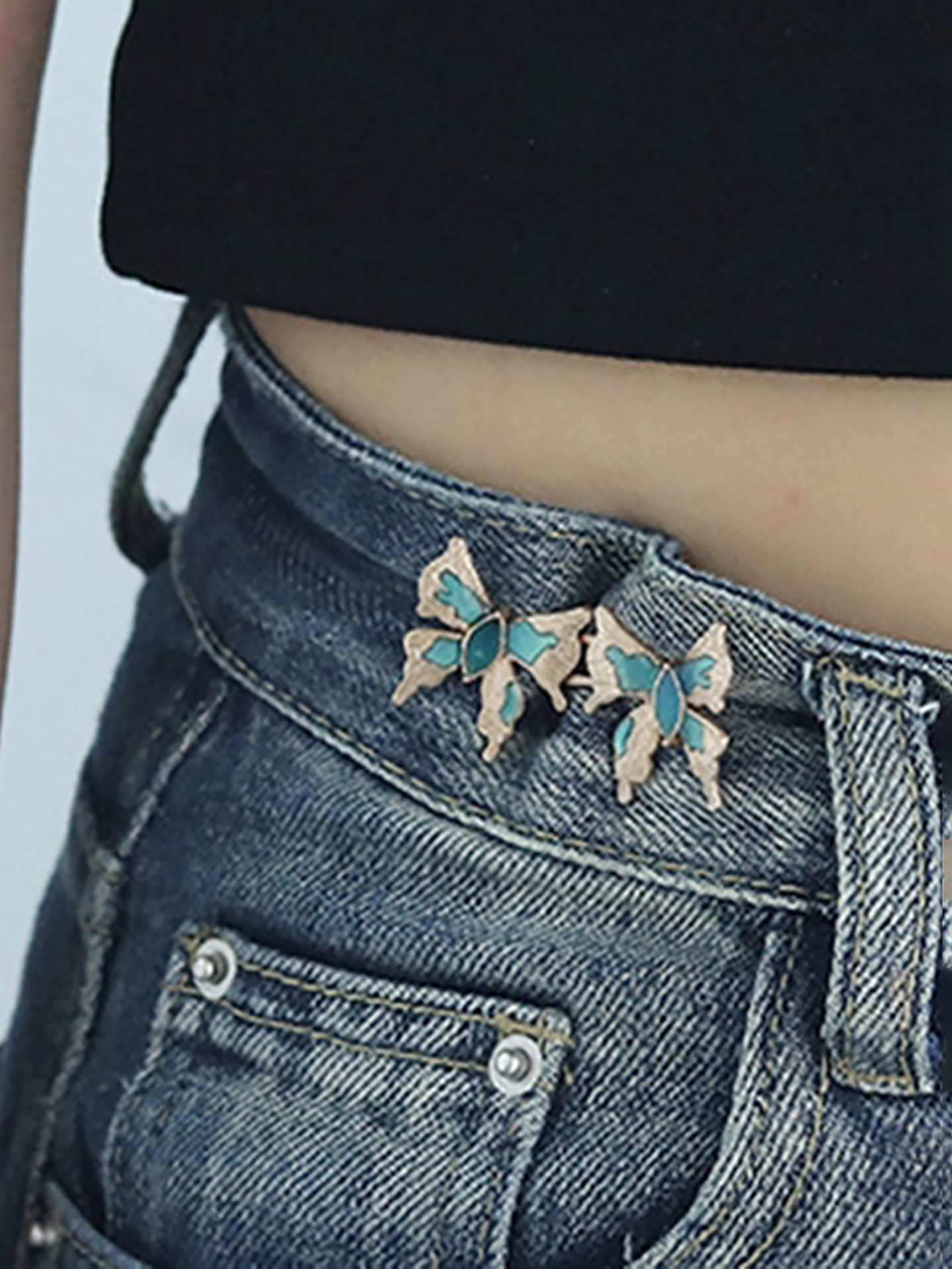 1pair Butterfly Clothing adjuster