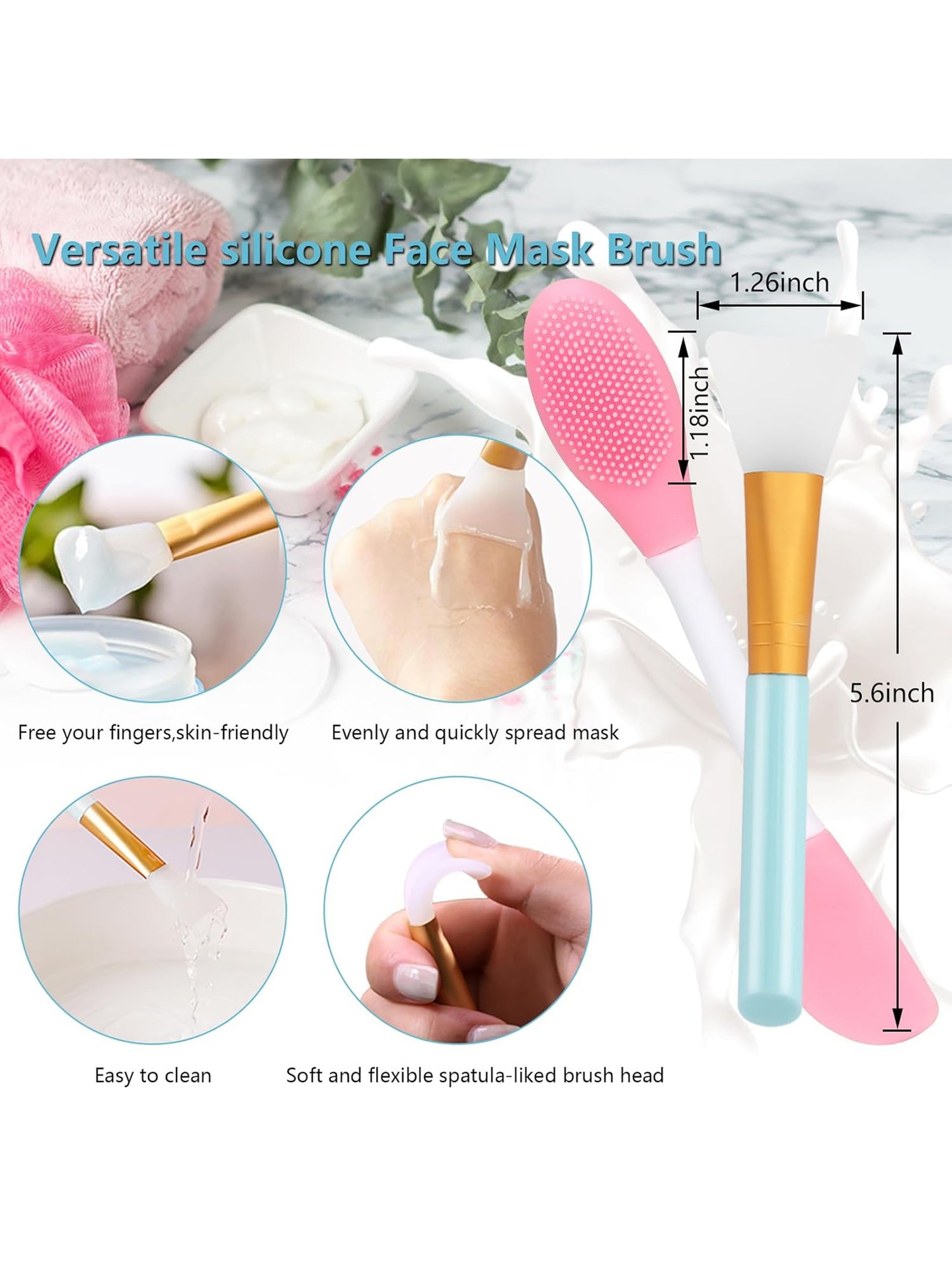 4pcs Color Block Face Cleaner