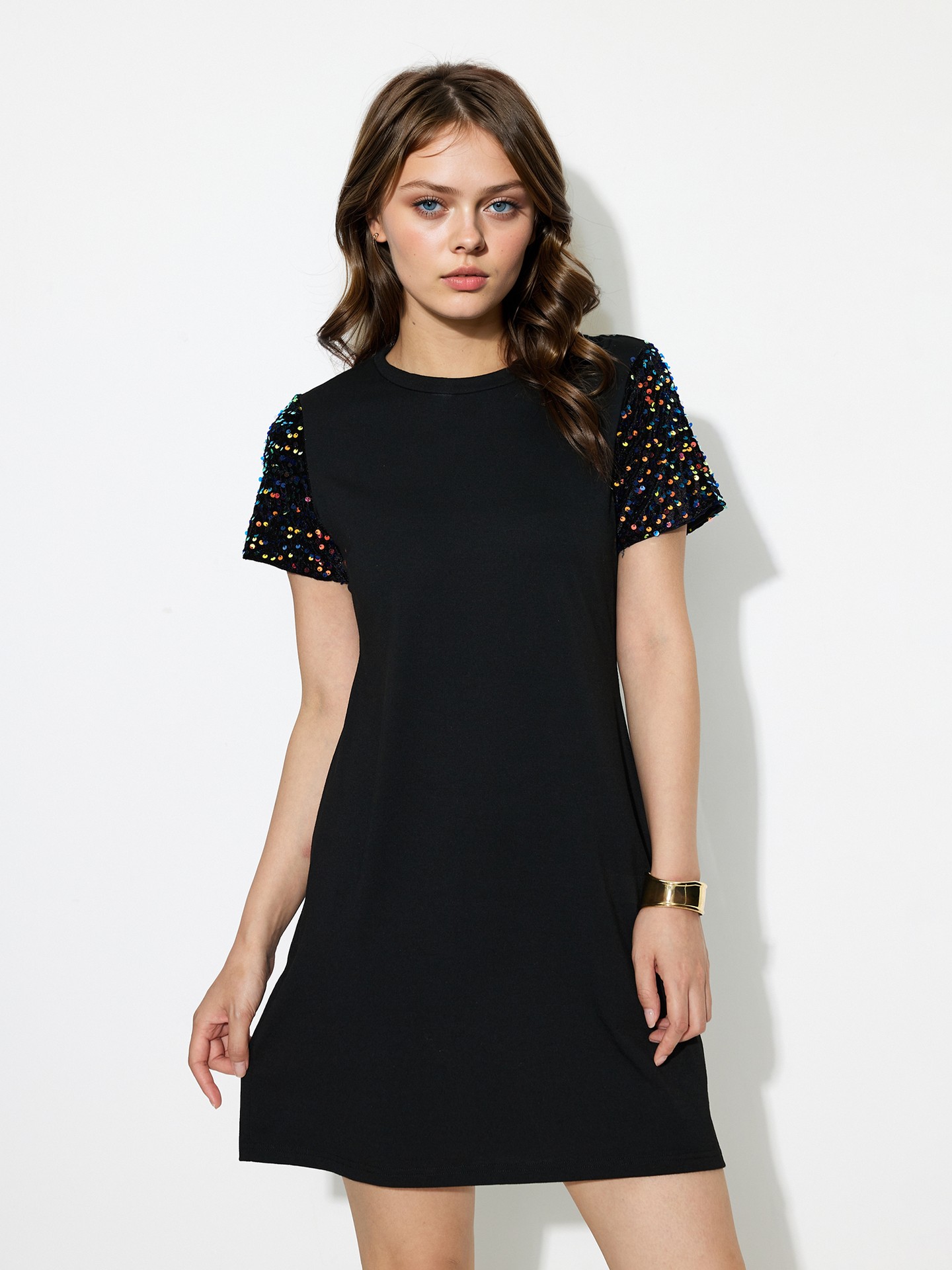 Beaded T-Shirt Dress