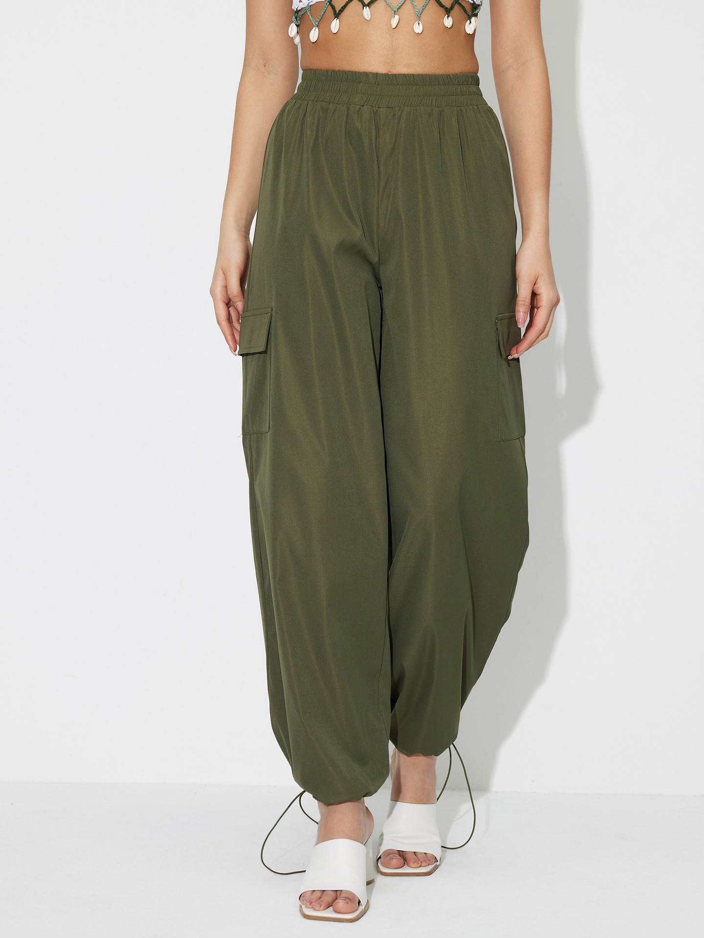 Loose Fit Cargo Track Pants
