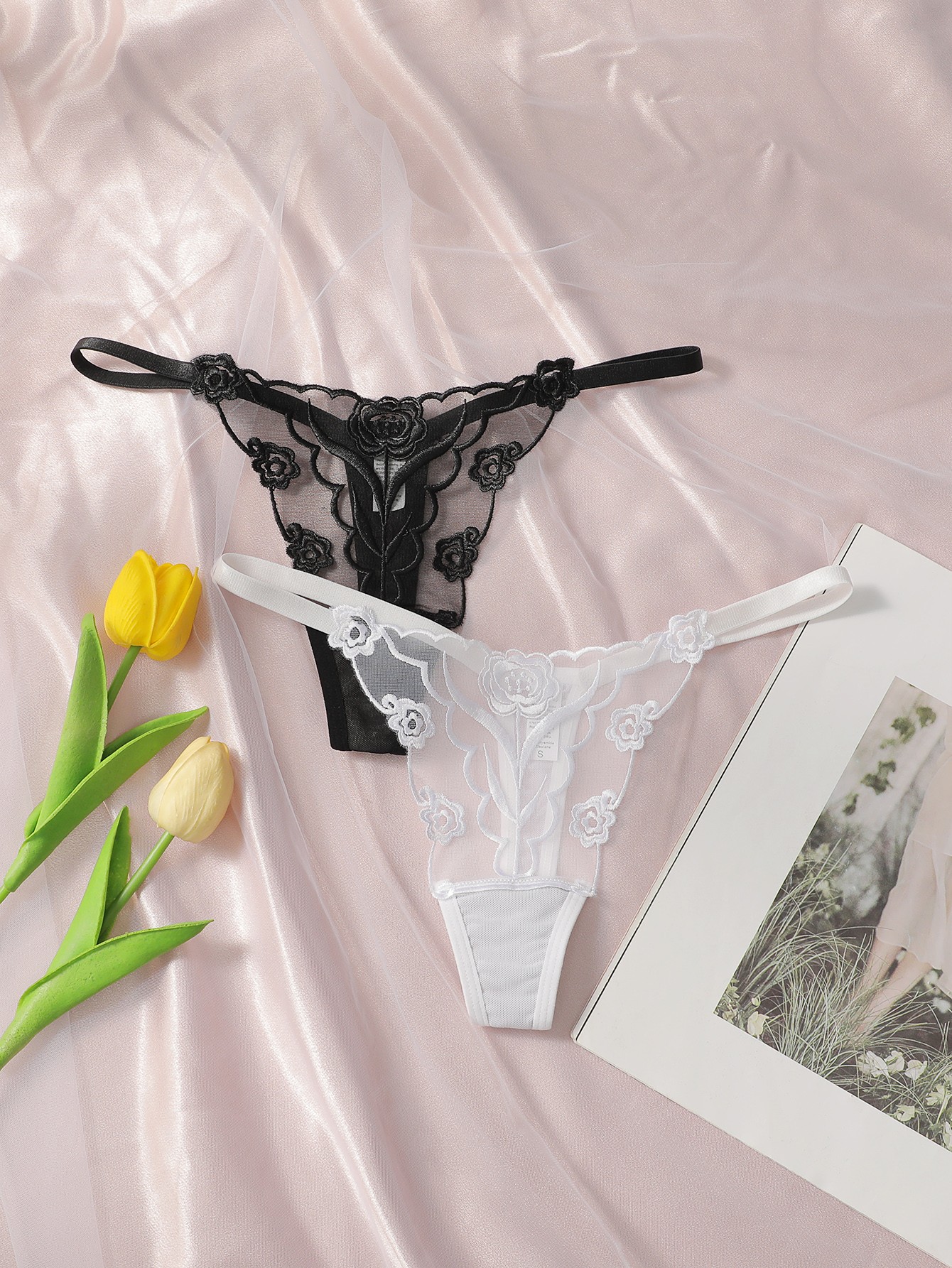 Embroidered Thongs