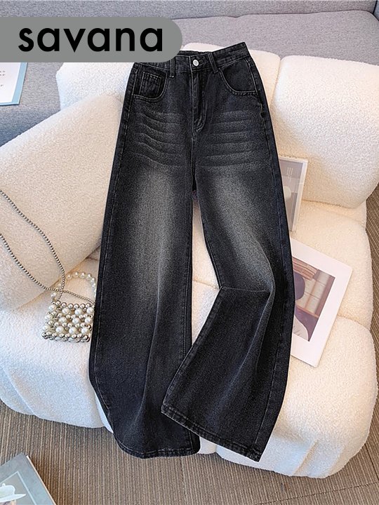 High Waist Straight Leg Jeans