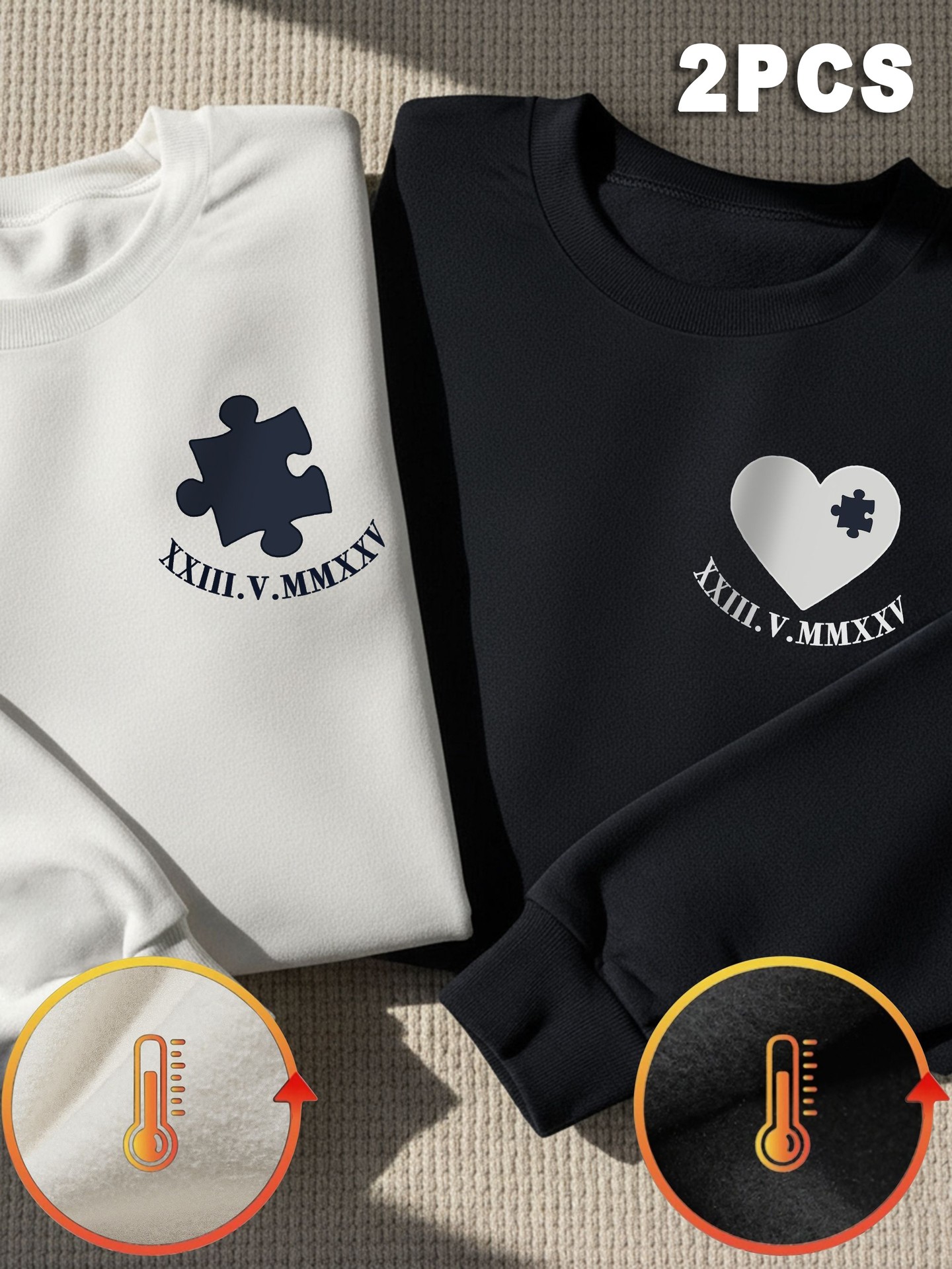 2pcs/Set Pullover Sweatshirt