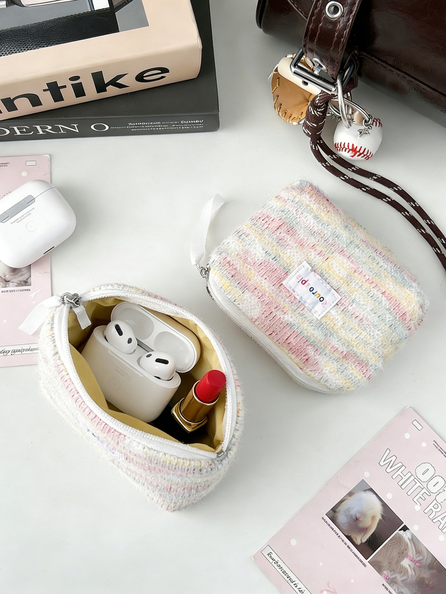 Color Block Lipstick Bag