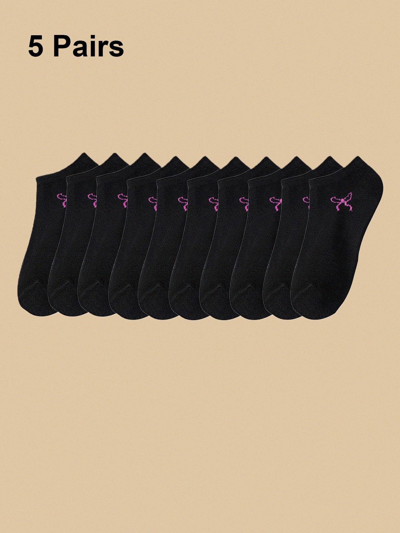 5Pairs Of Bow Sock