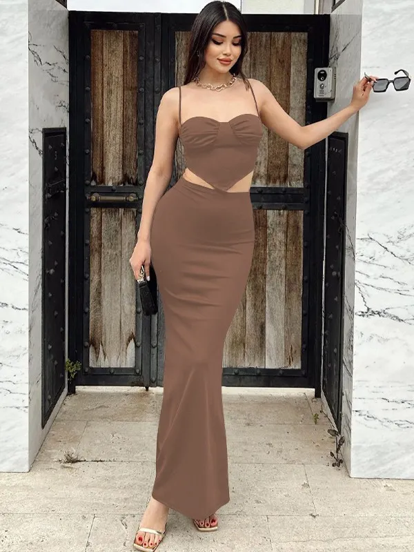 core set dress for ladies Co-ord | Savana TAUPE