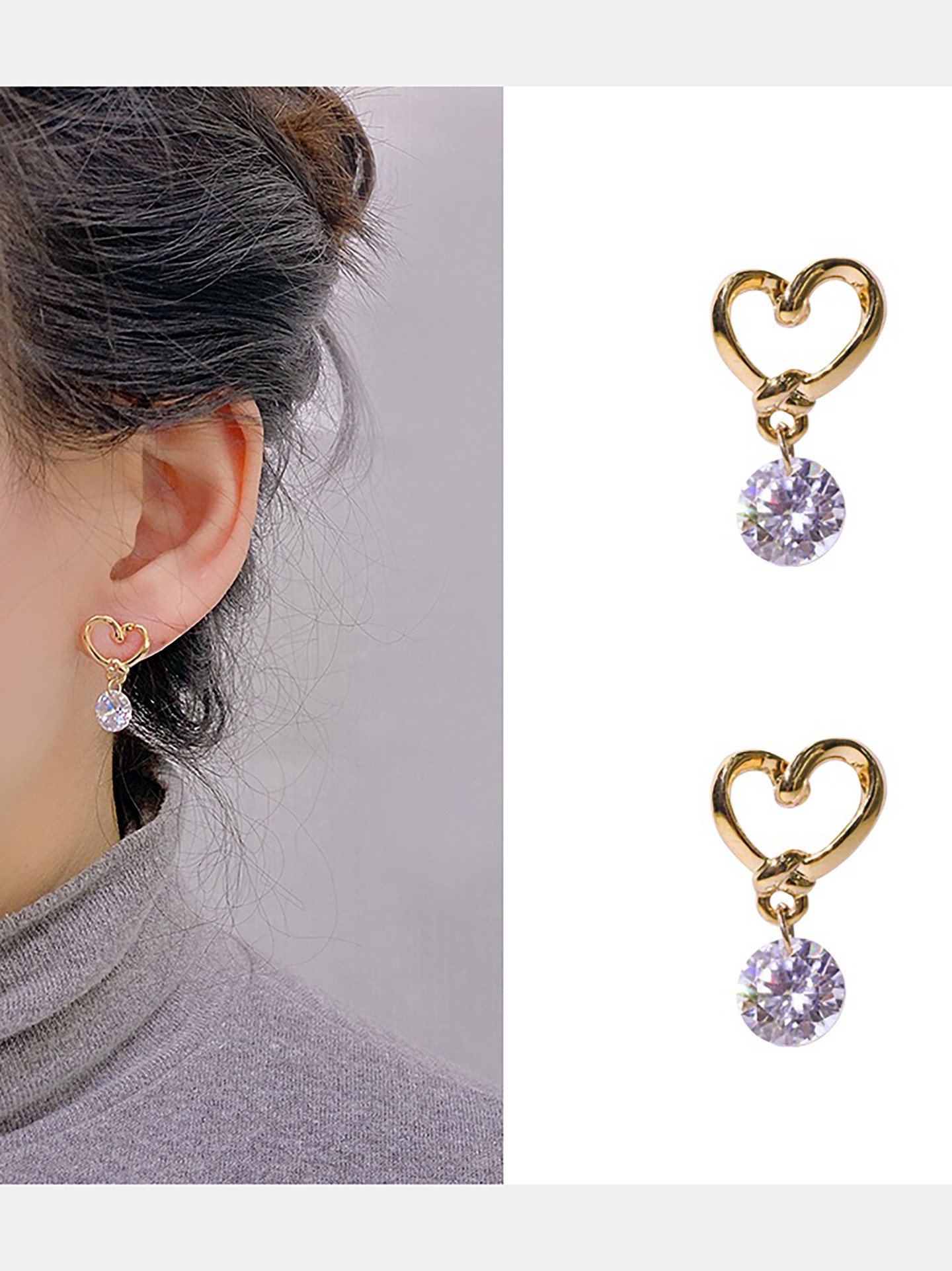 Heart Dangle Earrings