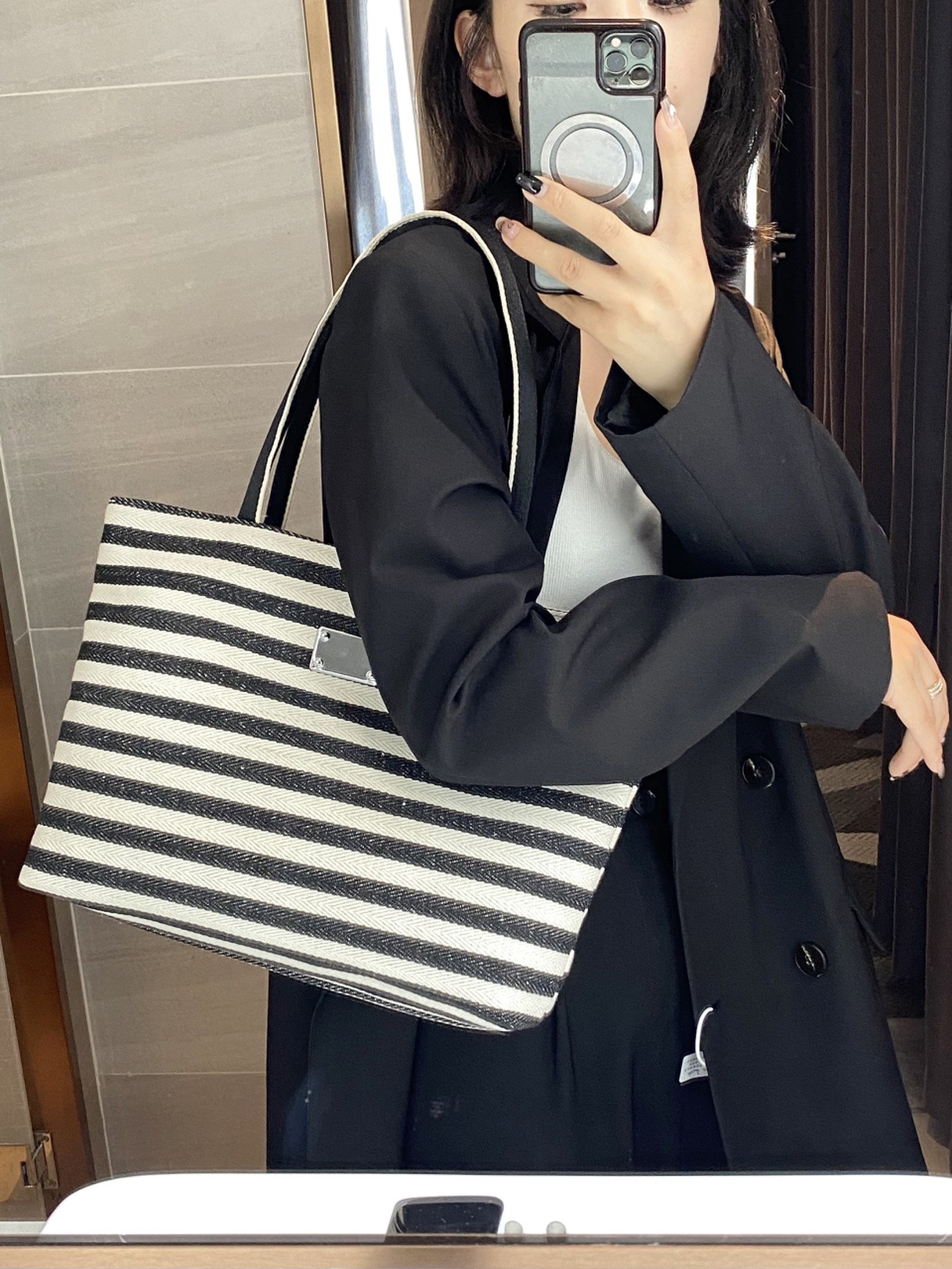 Metal Detail Tote Bag