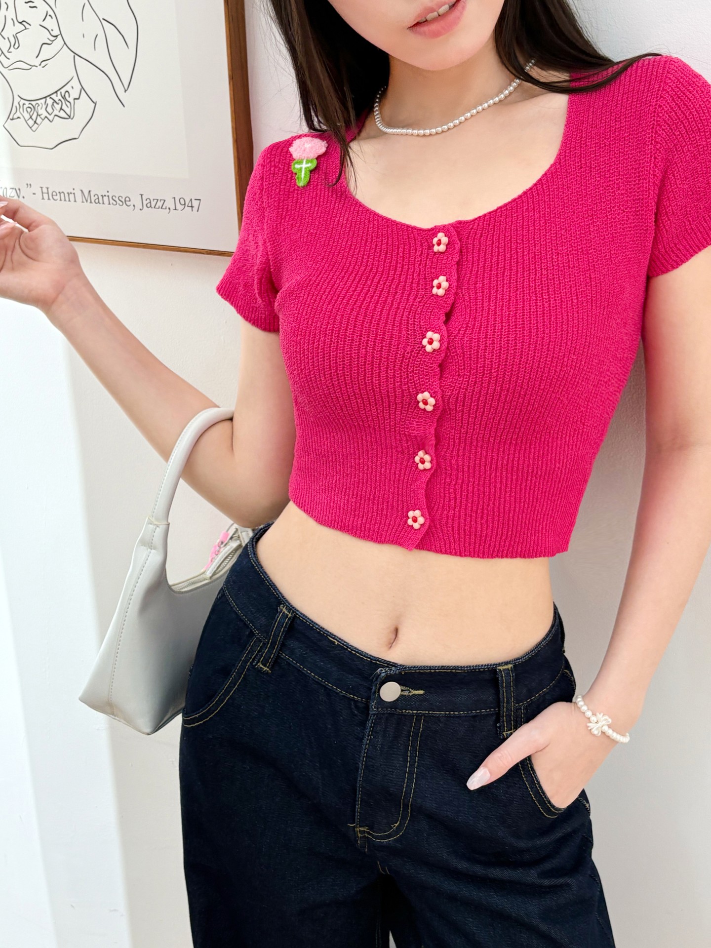 Patched Knit Pullover