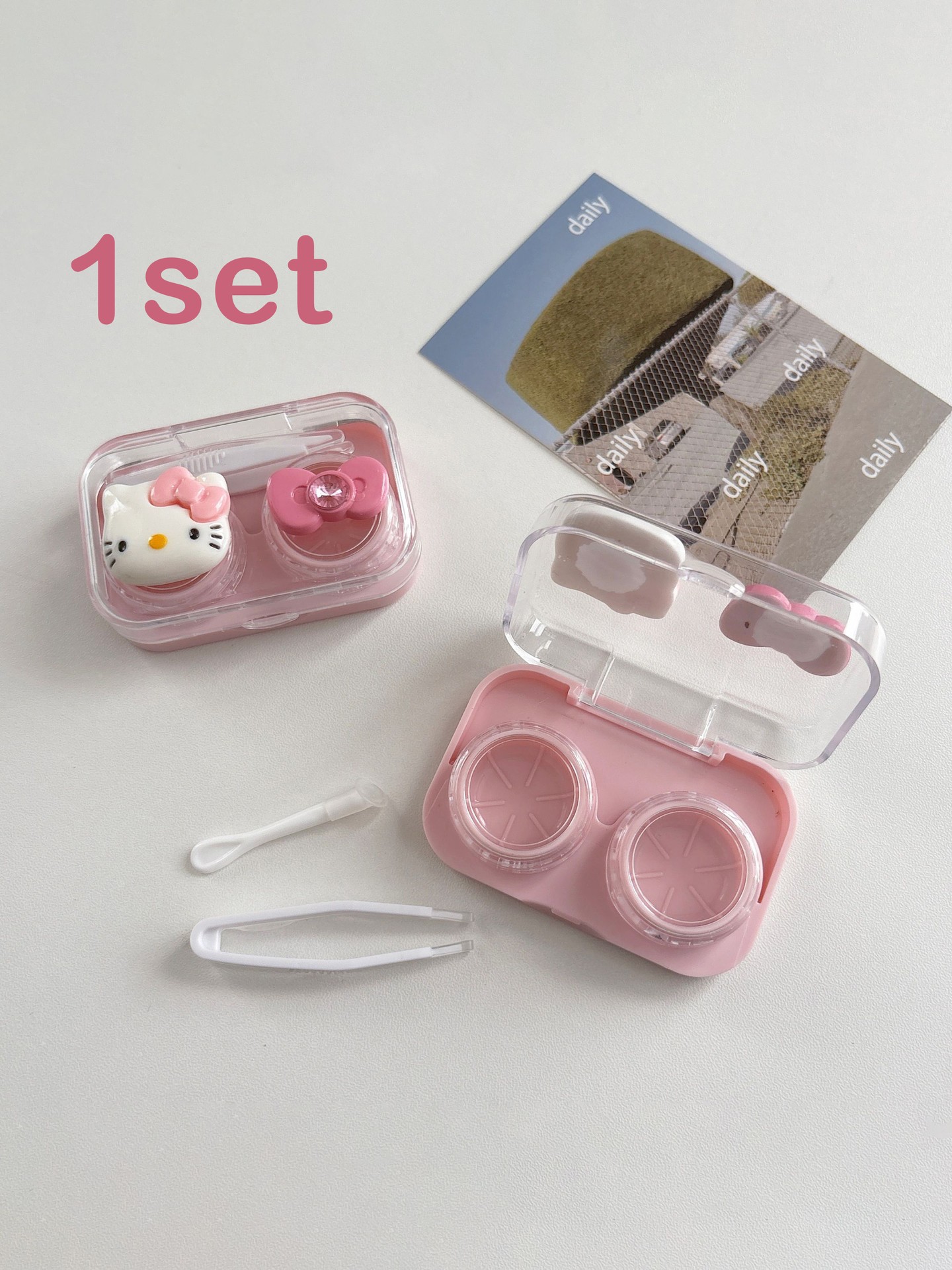 1set Bow Contact Lens Cases