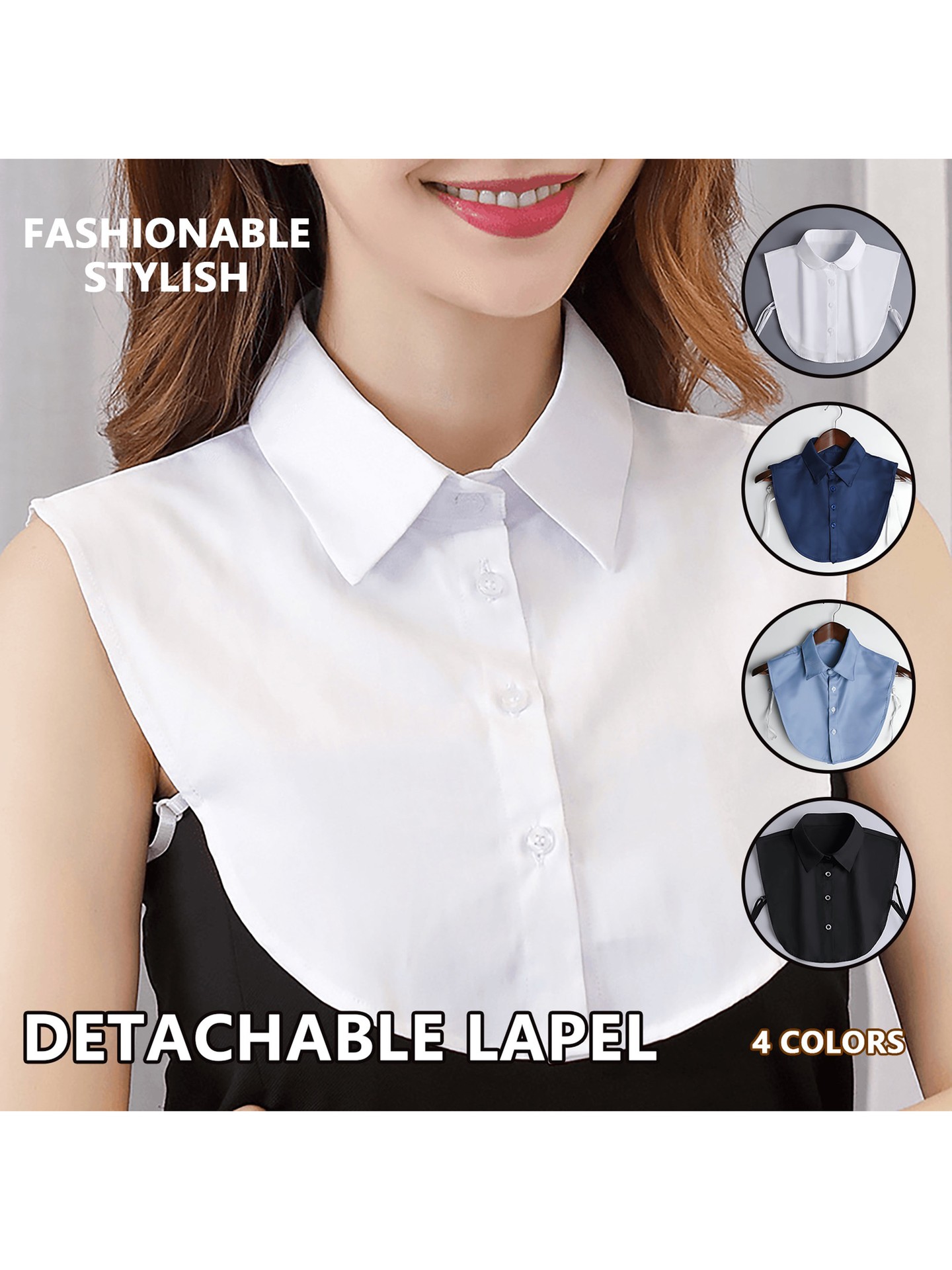 Button Faux Collars