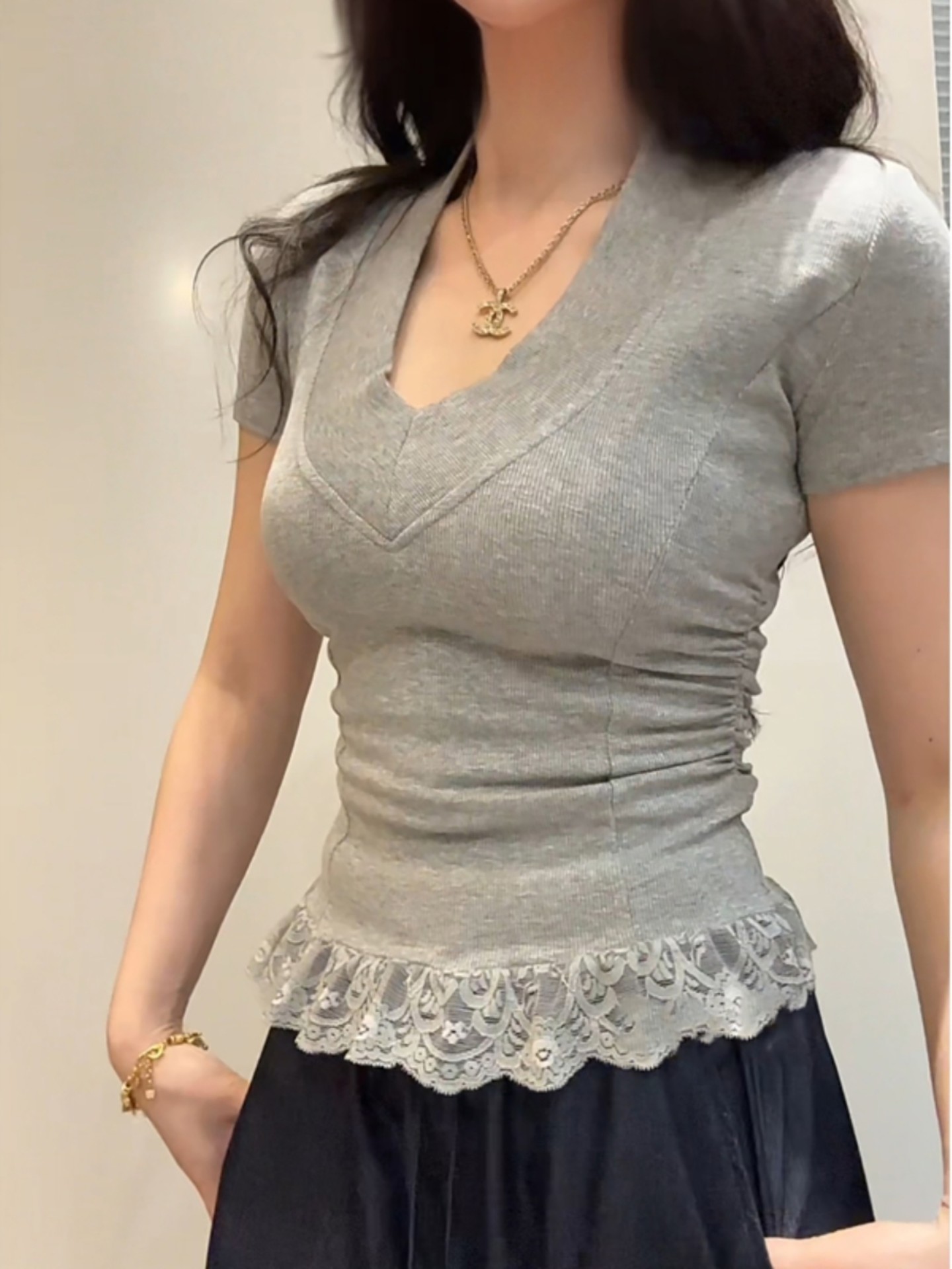 Ruffle Pullover T-Shirt
