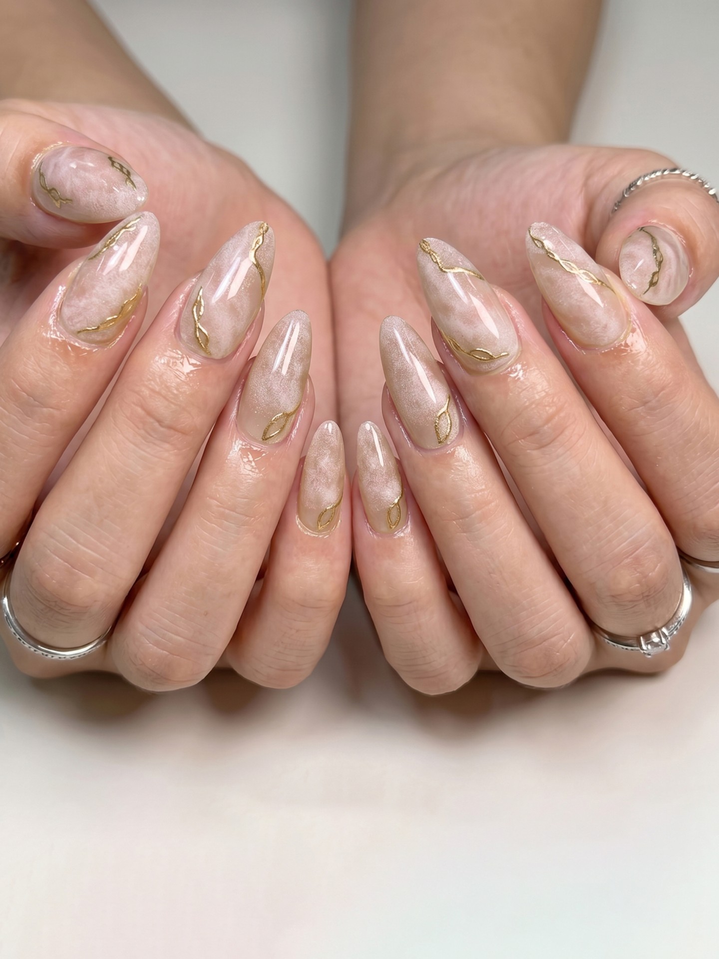 Marble Pattern Artificial Nails