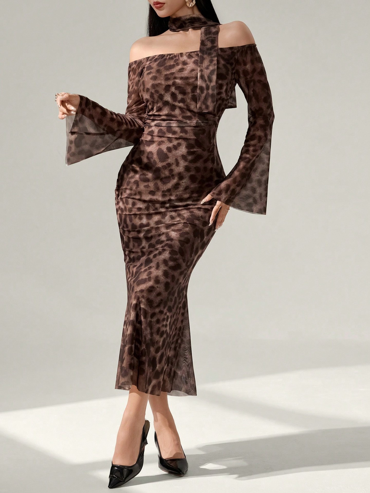 Scarf Fishtail Dress