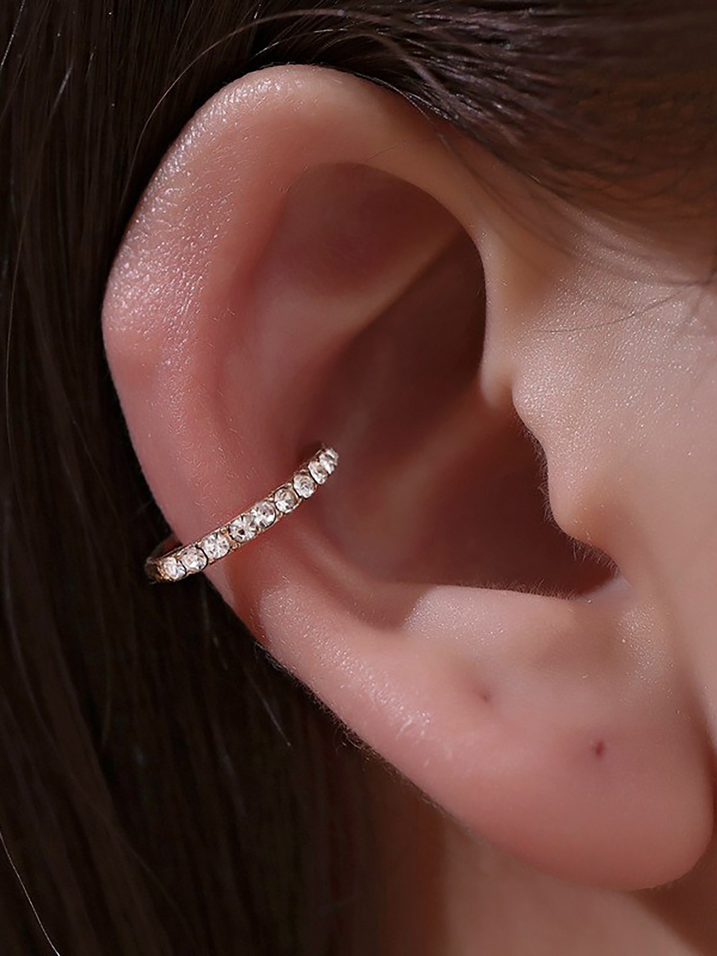 Rhinestone Artificial Jewellery -Ear Cuff