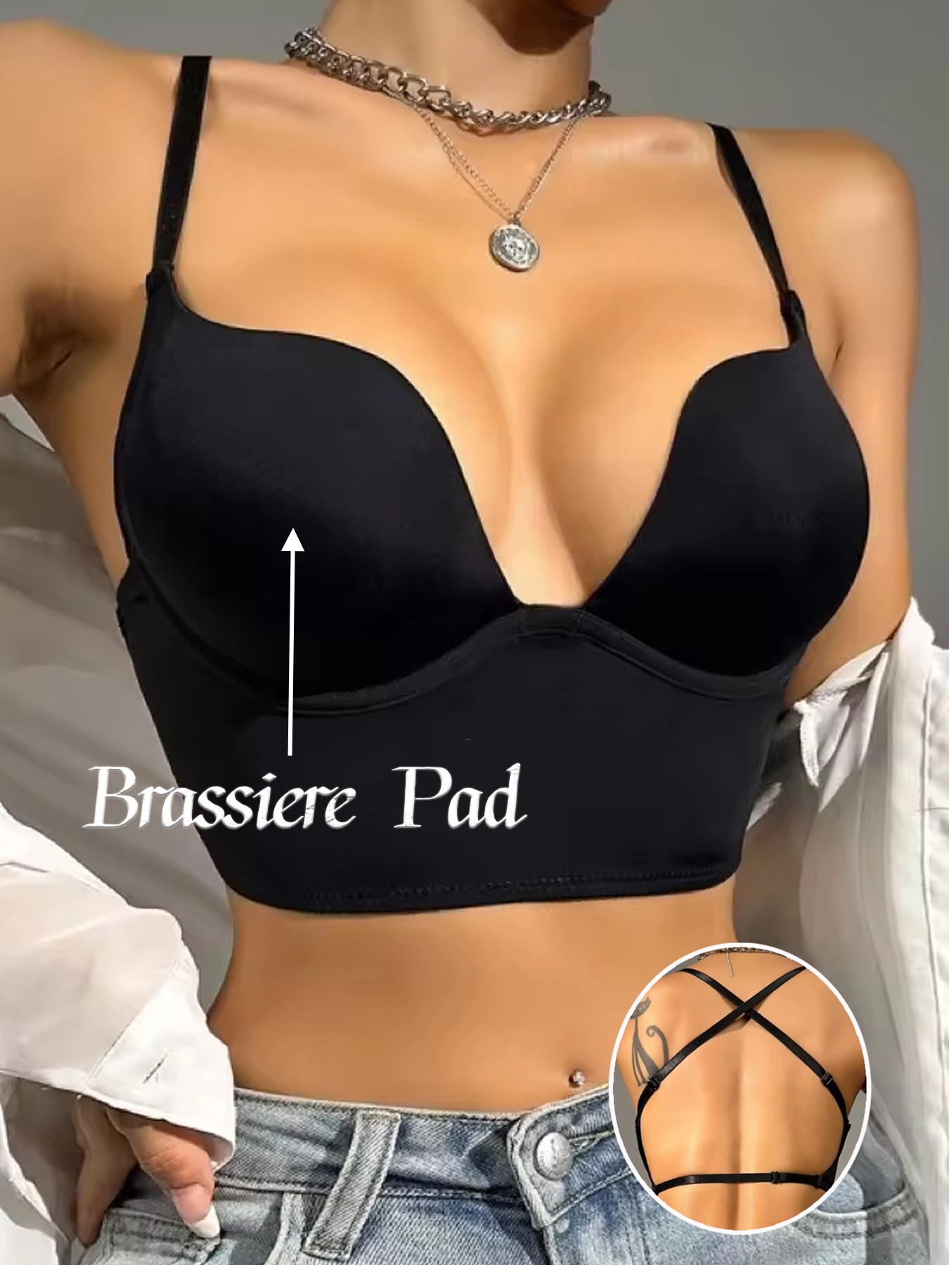 Crossed Push Up Bra