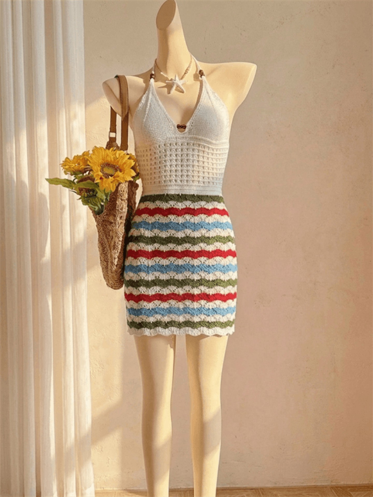 Beads Knit Dress
