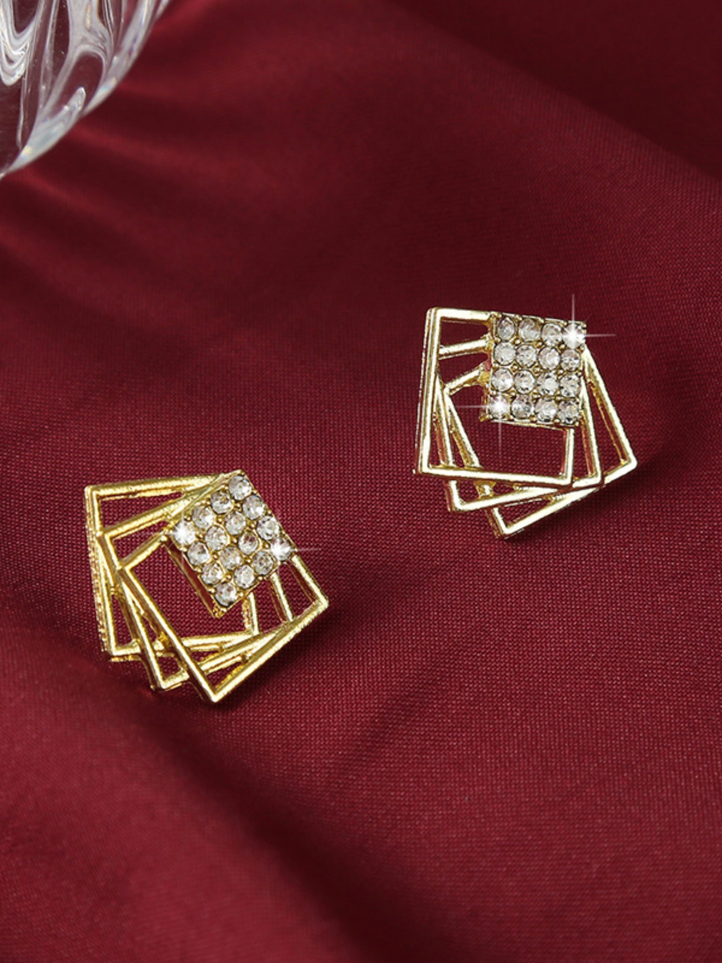 Rhinestone Stud Earrings