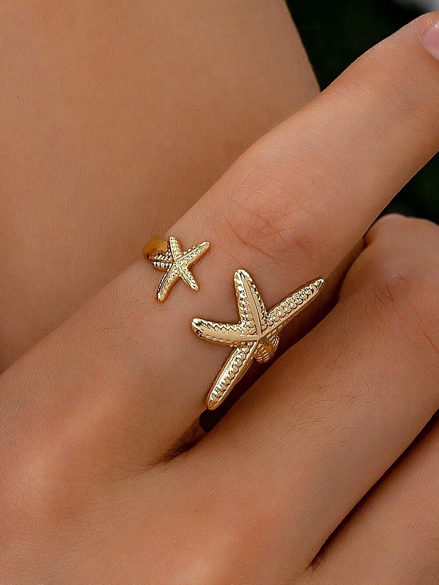 Starfish Double-End Open Fashion Ring