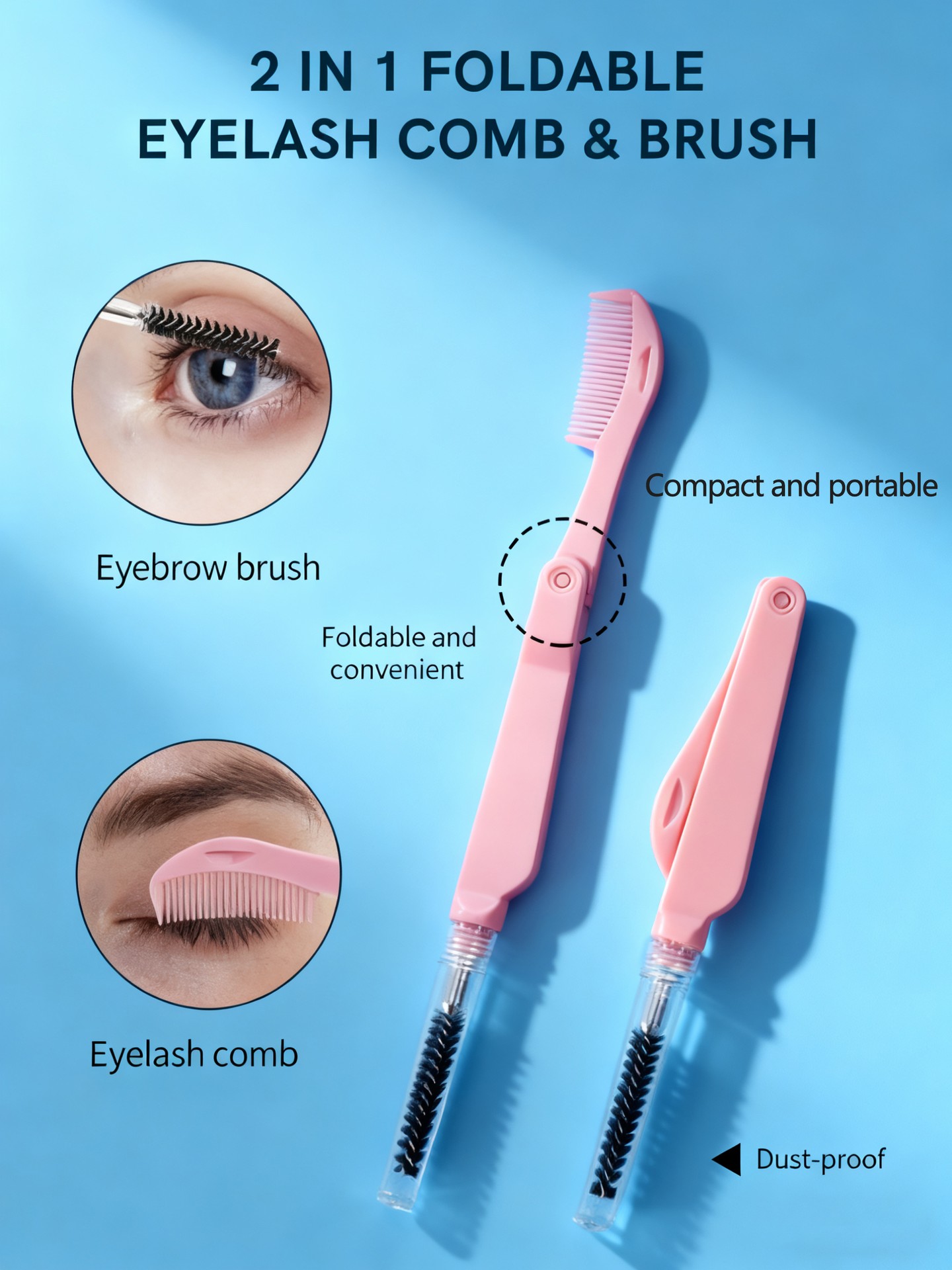 2-in-1 Eyebrow&Eyelash Brush