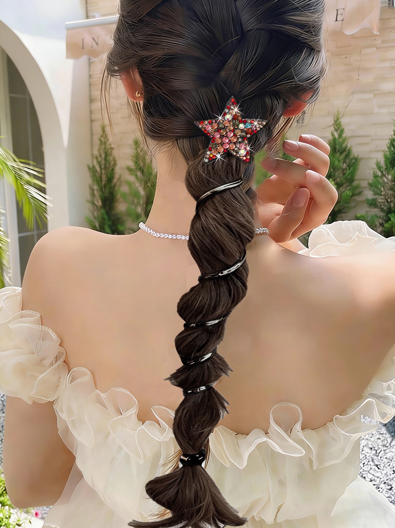 1pc Rhinestone Star Clip
