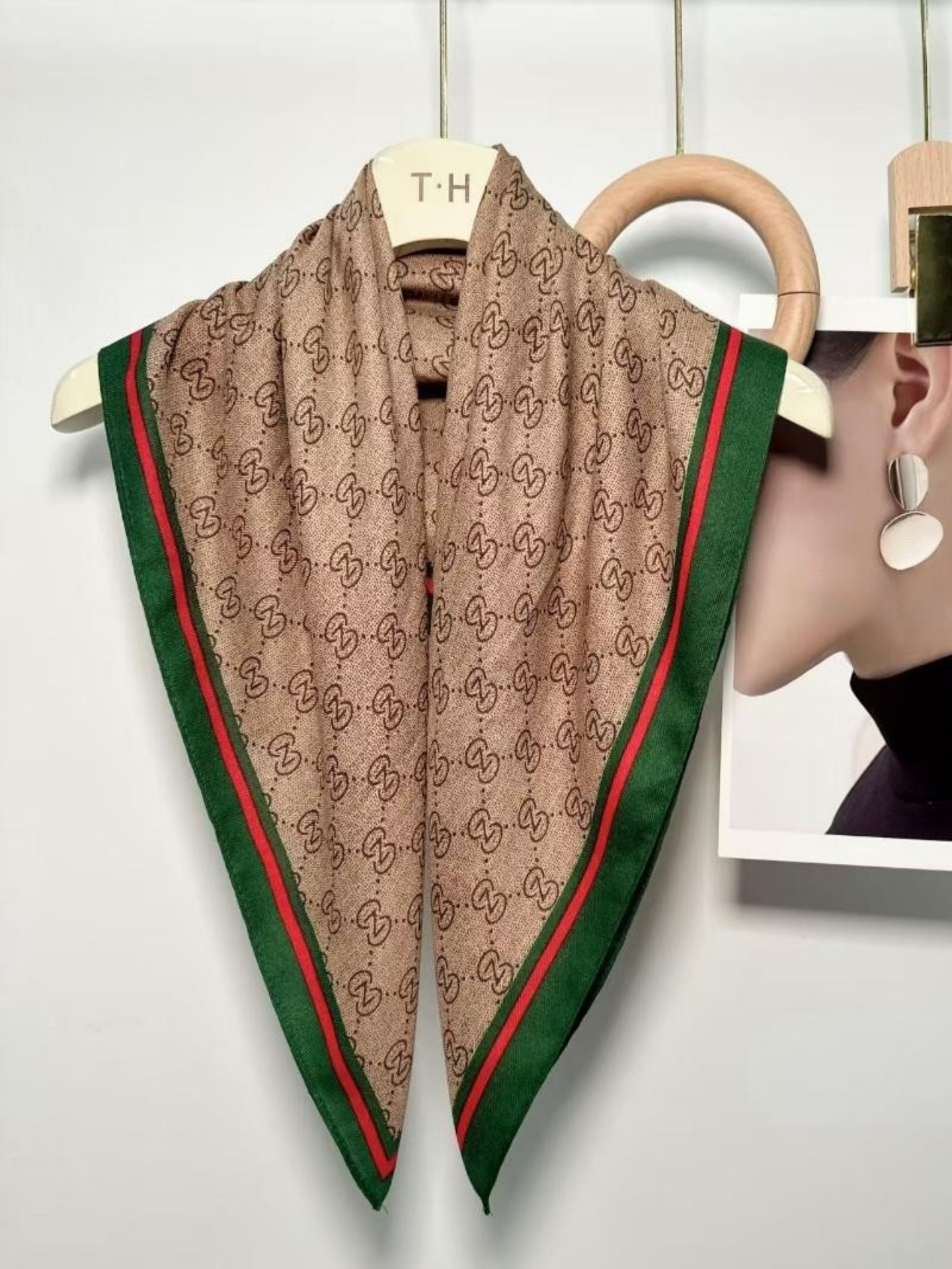 Monogram Print Scarf