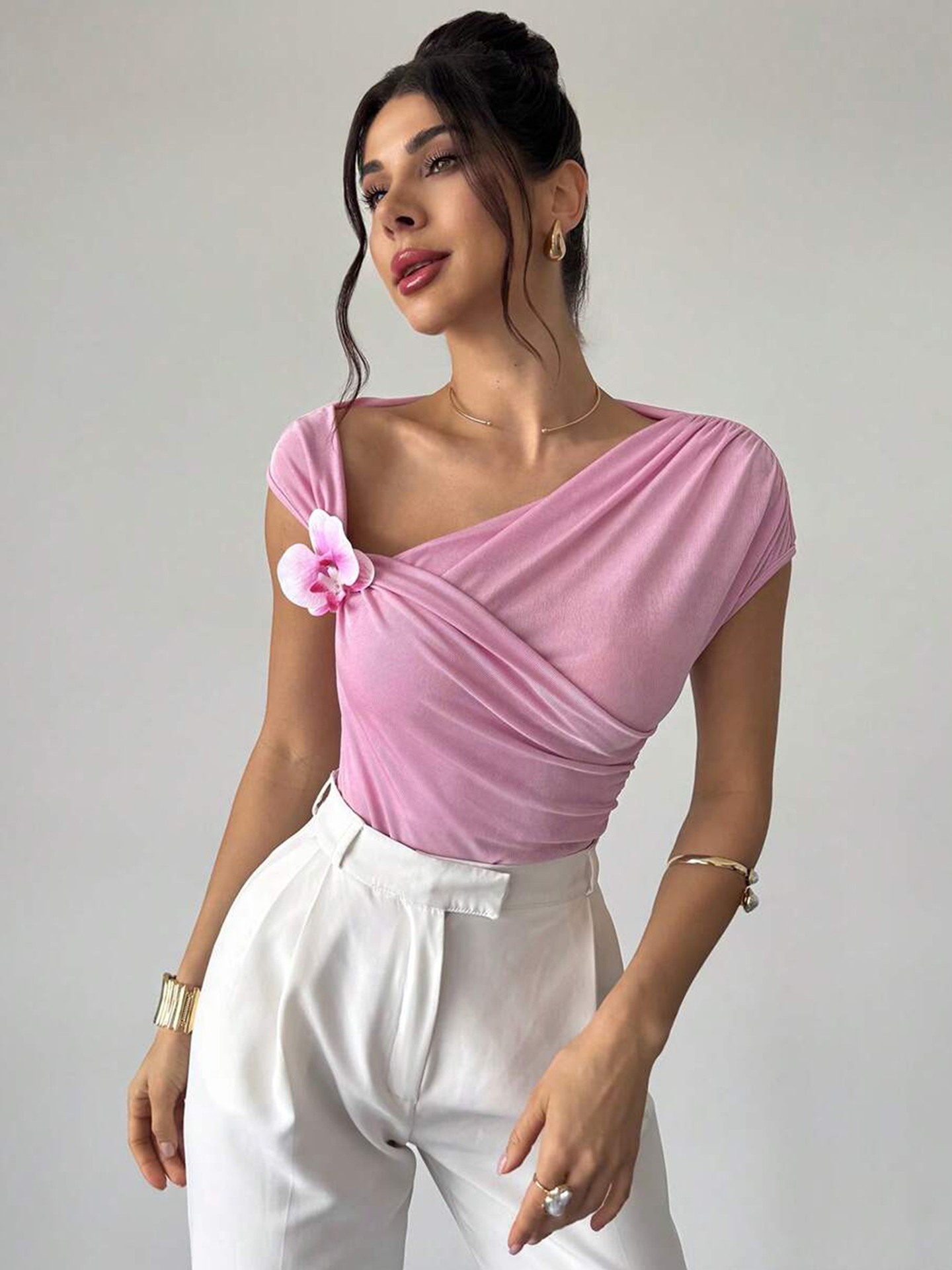 Orchid Flower Romance Top