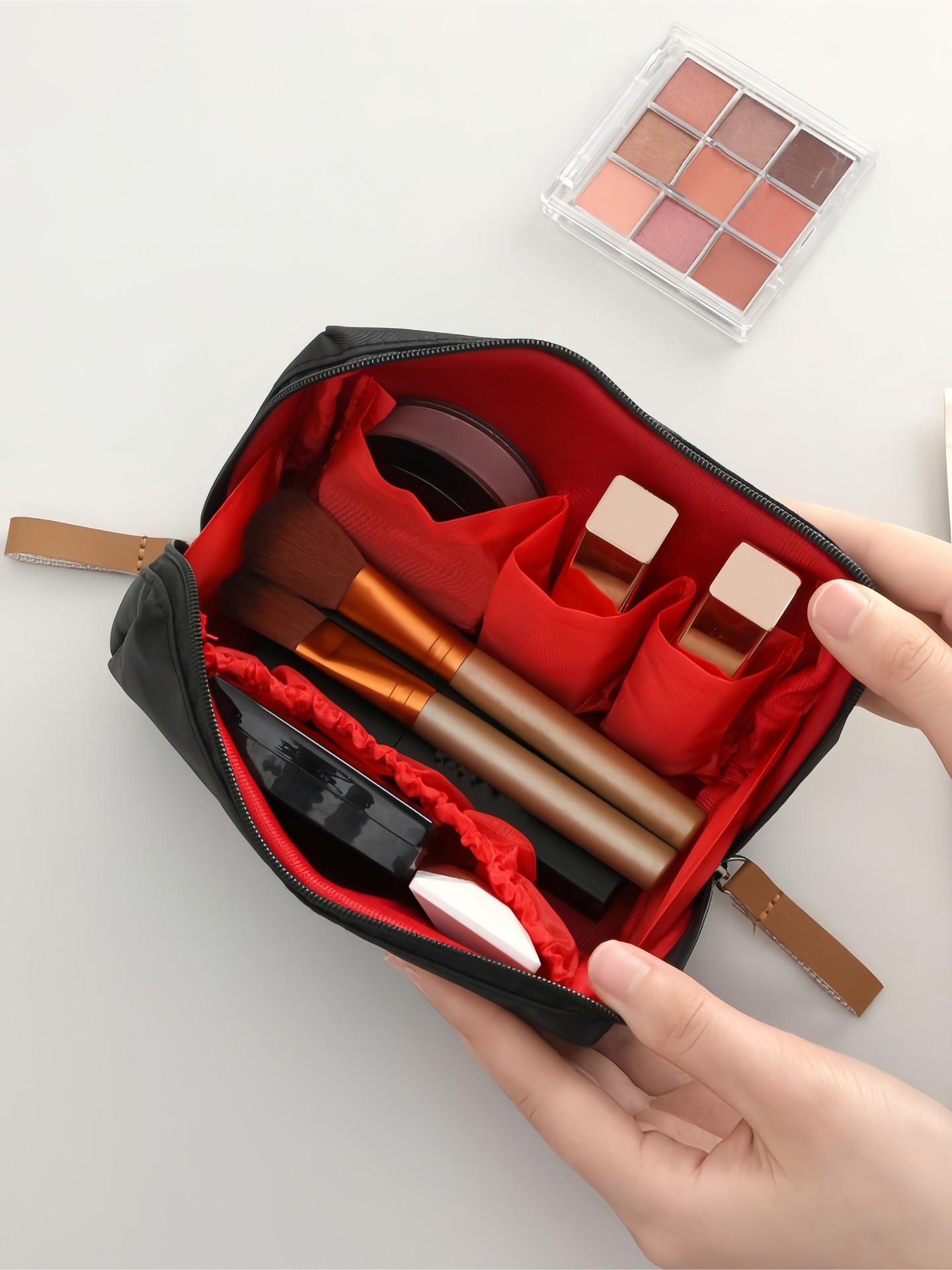 Color Block Makeup Bag